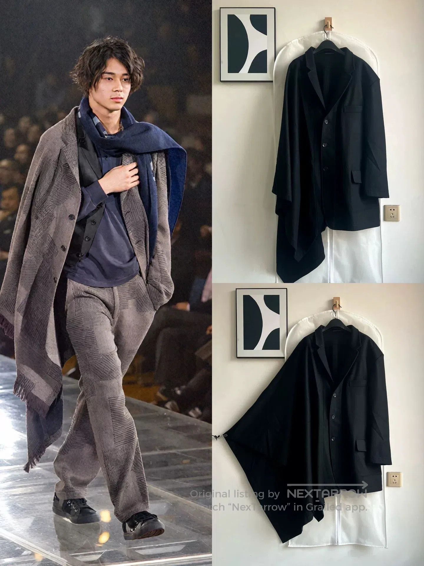 Yohji Yamamoto Yohji Yamamoto Asymmetrical Cape Coat. Size US L / EU 52-54 / 3 - 1 Thumbnail