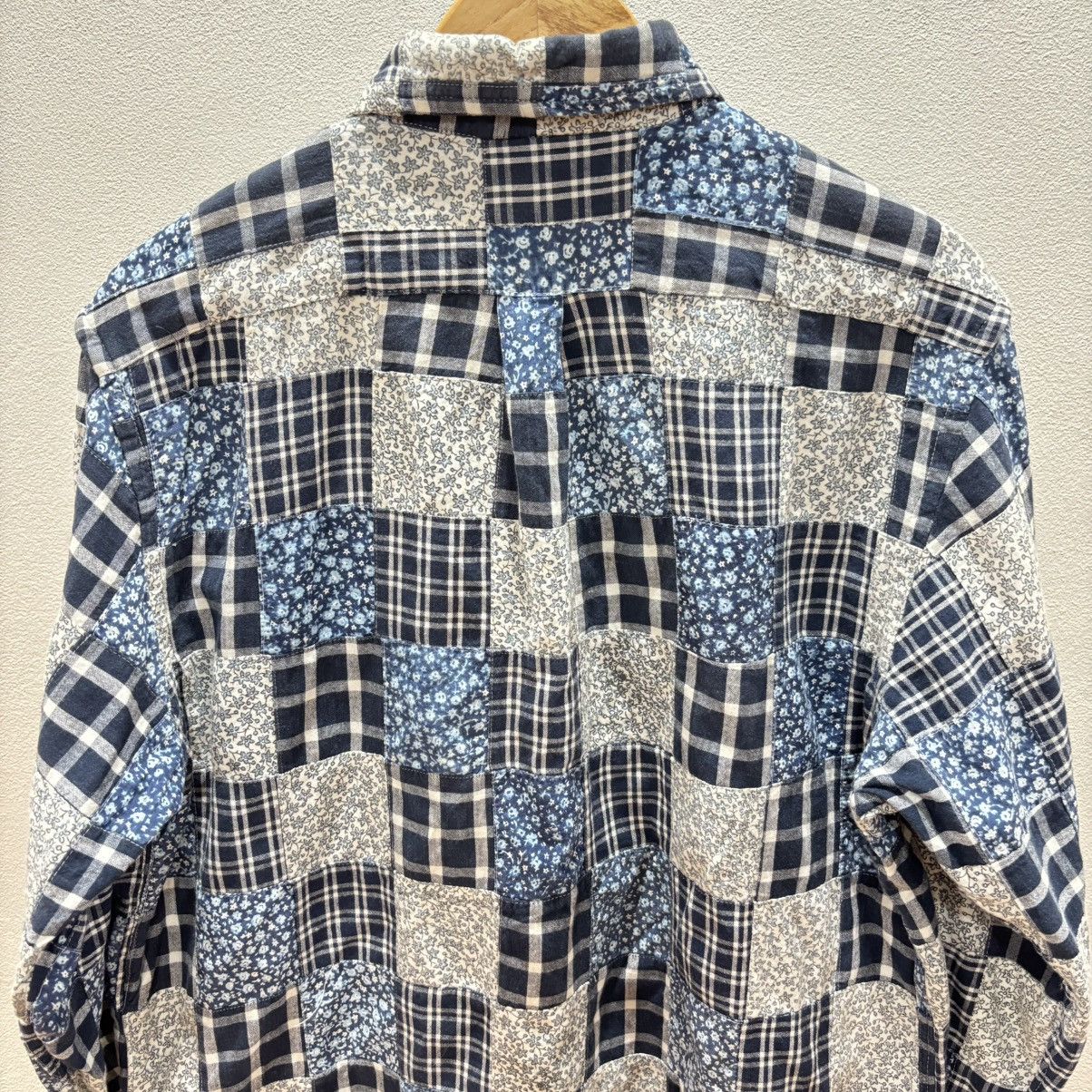 Japanese Brand Vtg Hang ten Patchwork Boro Shirt Size US L / EU 52-54 / 3 - 10 Thumbnail