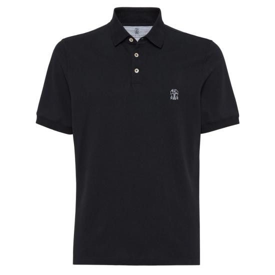 Brunello Cucinelli BRUNELLO CUCINELLI Men Polo Shirts ME8548770 CGB88 BLACK Size US M / EU 48-50 / 2 - 1 Thumbnail