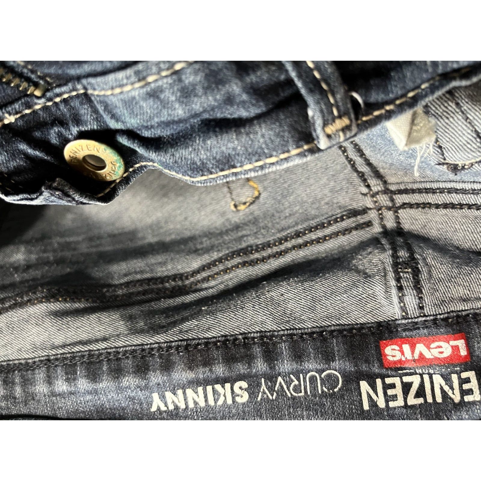 Levi's VINTAGE Denizen Levi's Jeans Womens Size 14W Blue Denim Curvy Skinny Pants Modern Casual Womens Size 36" / US 14 / IT 50 - 5 Thumbnail