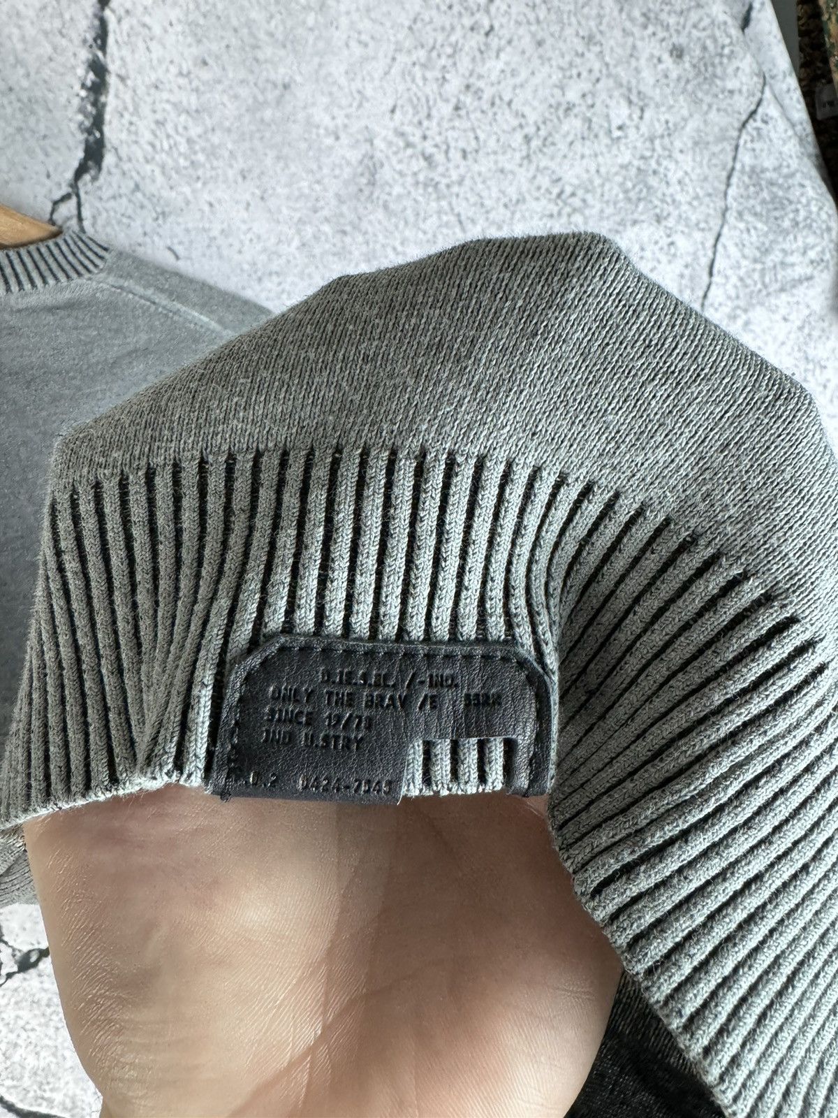 Diesel Vintage Y2K 00s Diesel Distressed Punk Sweater striped knit Size US L / EU 52-54 / 3 - 5 Thumbnail