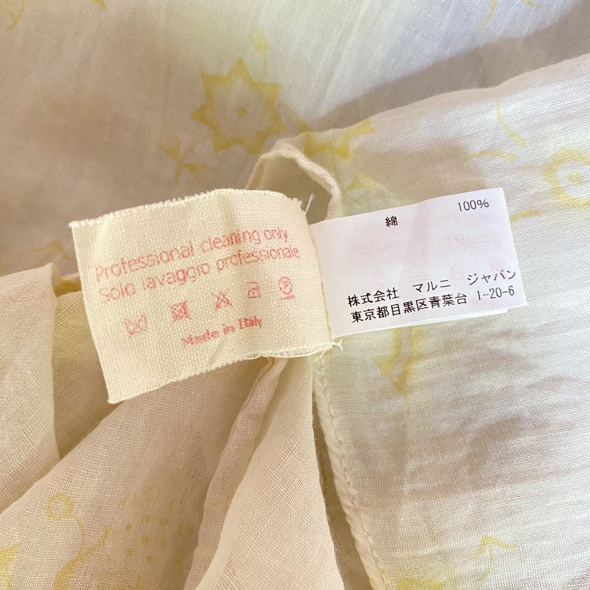 Marni M A R N I Light Yellow Flower Print Blouse Size M / US 6-8 / IT 42-44 - 10 Thumbnail