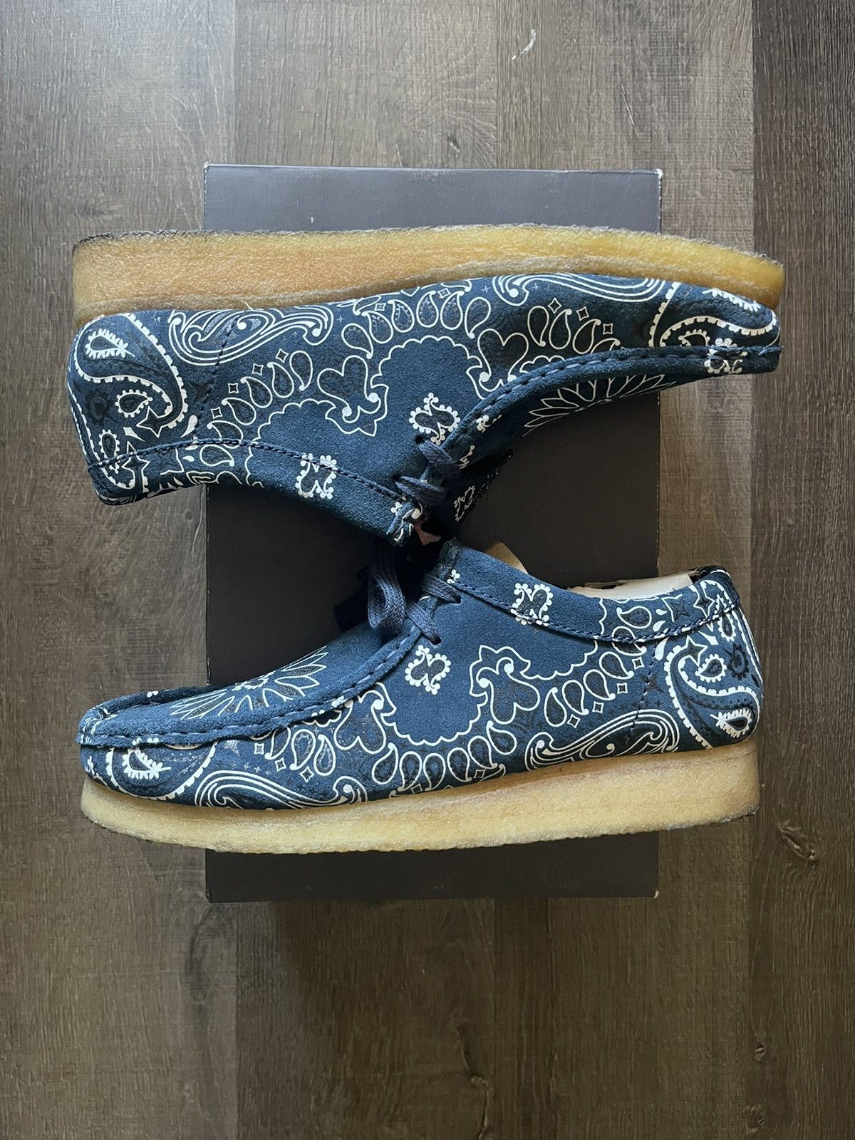 image of Clarks Bandana/paisley Shoes in Blue, Men's (Size 8)