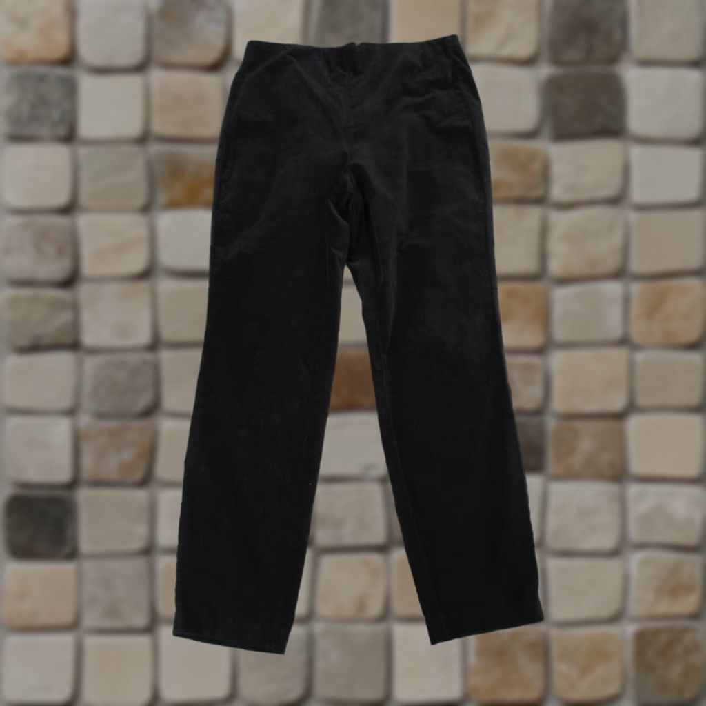 Rag & Bone rag & bone Pants Womens 10 Black Velvet Slim Fit Tapered Ankle Size 32" / US 10 / IT 46 - 1 Thumbnail