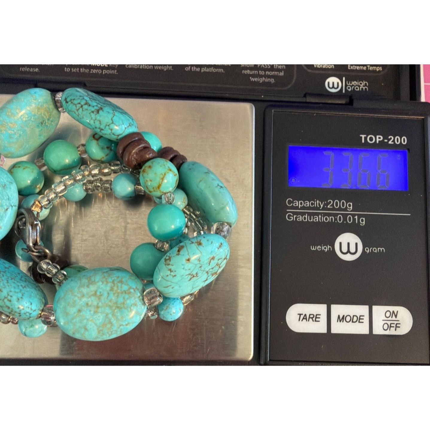 Peyote Bird Vintage Sterling Silver Peyote Bird Turquoise Bead Chunky St Size ONE SIZE - 6 Thumbnail