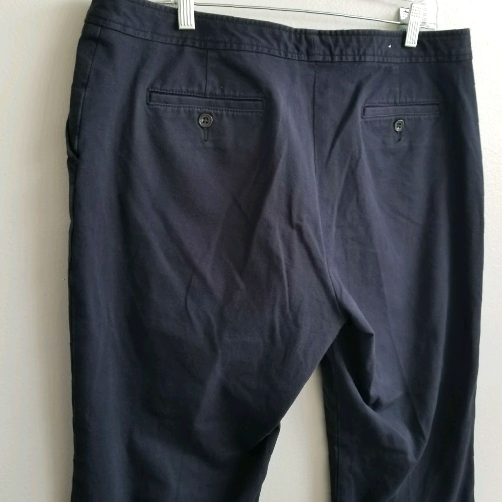 Eddie Bauer VINTAGE Eddie Bauer Mercer Fit Women's Navy Blue Slack Career Pants Size 16 Petite Size 38" / US 16 / IT 52 - 6 Thumbnail