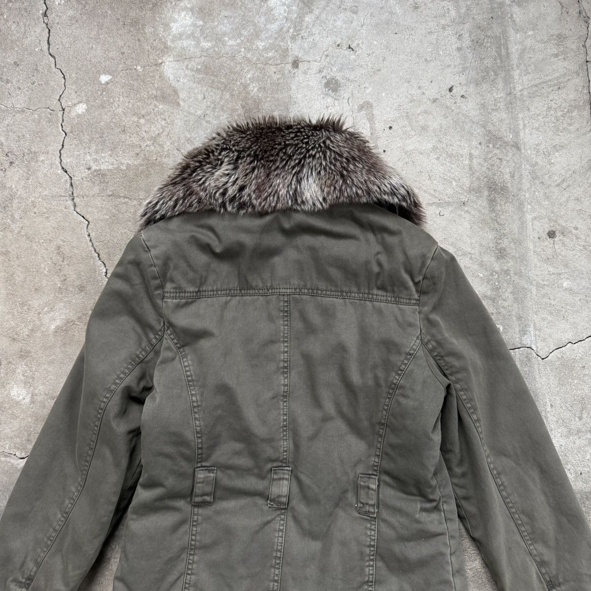 Le Grande Bleu (L.G.B.) Y2K Xanaka Khaki Olive Jacket With Faux Fur LGB Type Size S / US 4 / IT 40 - 6 Thumbnail