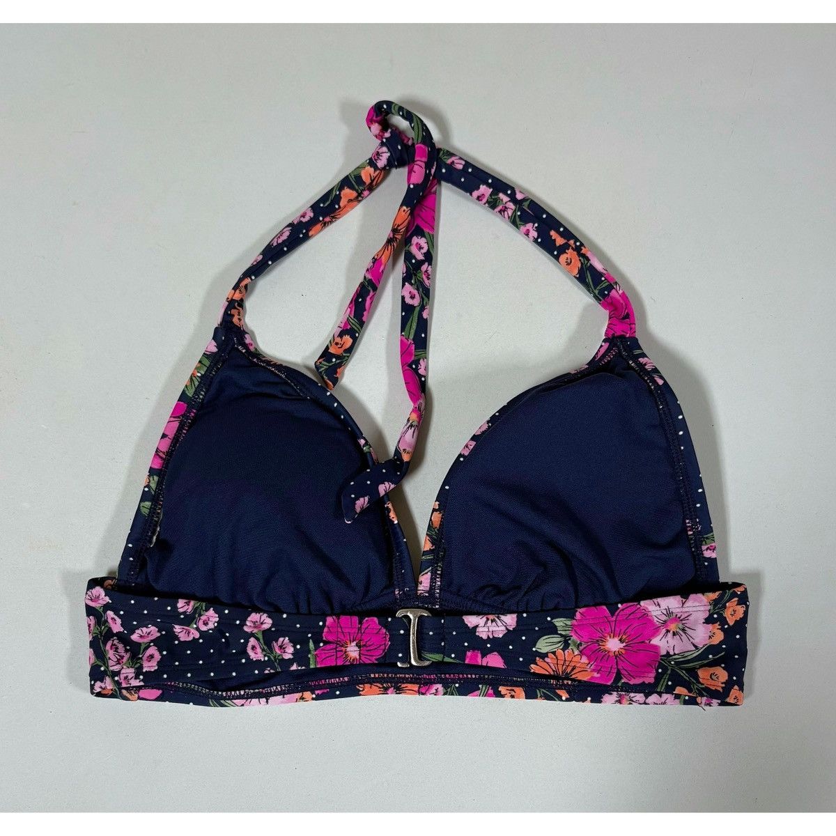 Other Navy Blue Polka Dot Floral Bikini Top Bathing Suit Size M 🌸✨ Size M / US 6-8 / IT 42-44 - 3 Thumbnail