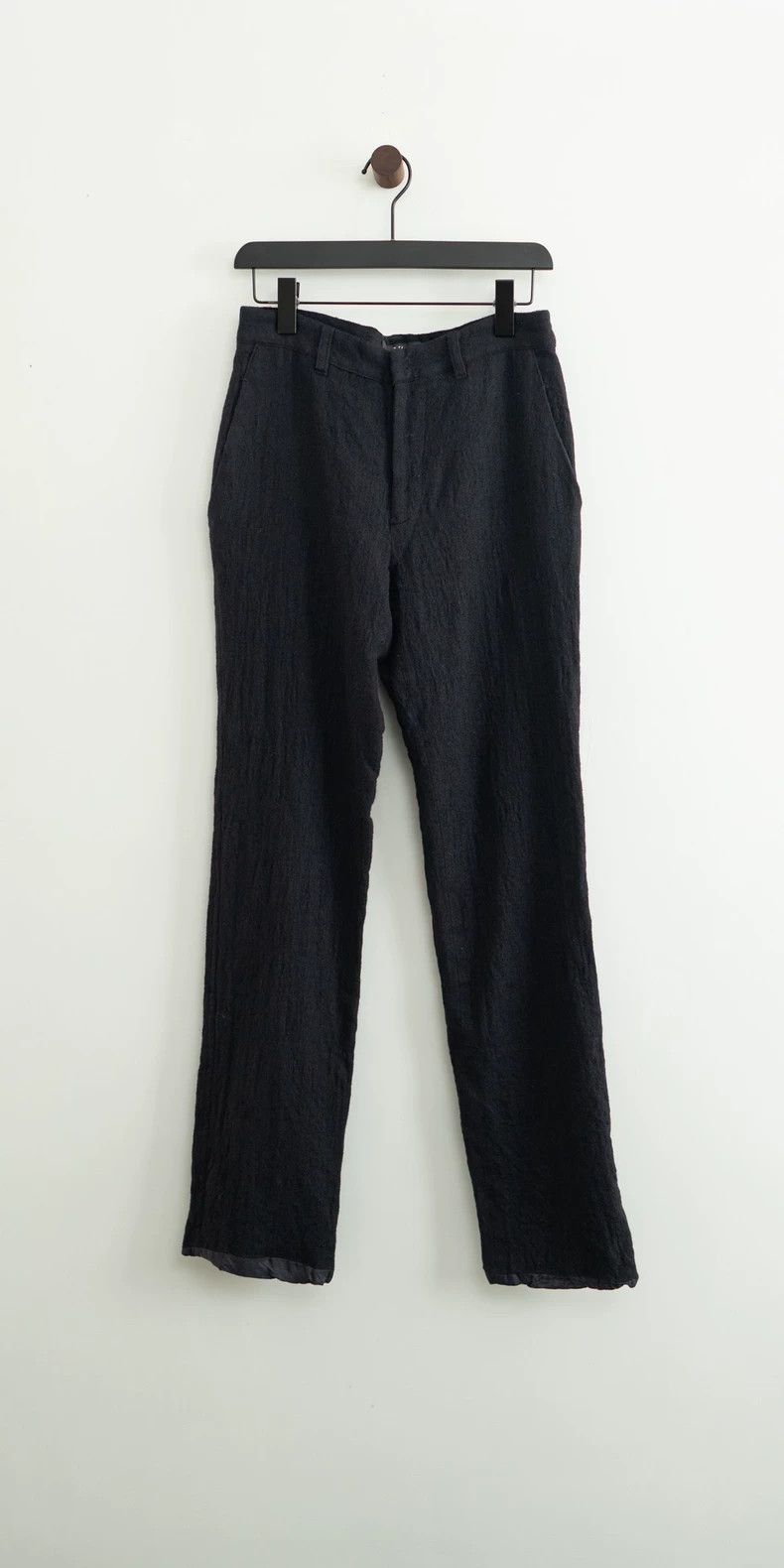 Yohji Yamamoto Yohji Yamamoto size 1 Slim straight leg trousers in black Size US 28 / EU 44 - 2 Thumbnail