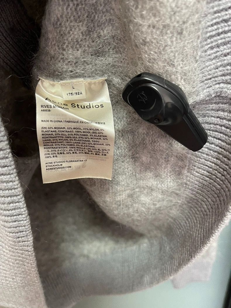 Acne Studios Acne Studios A solid grey soft and sticky mohair and wool Size L / US 10 / IT 46 - 5 Thumbnail