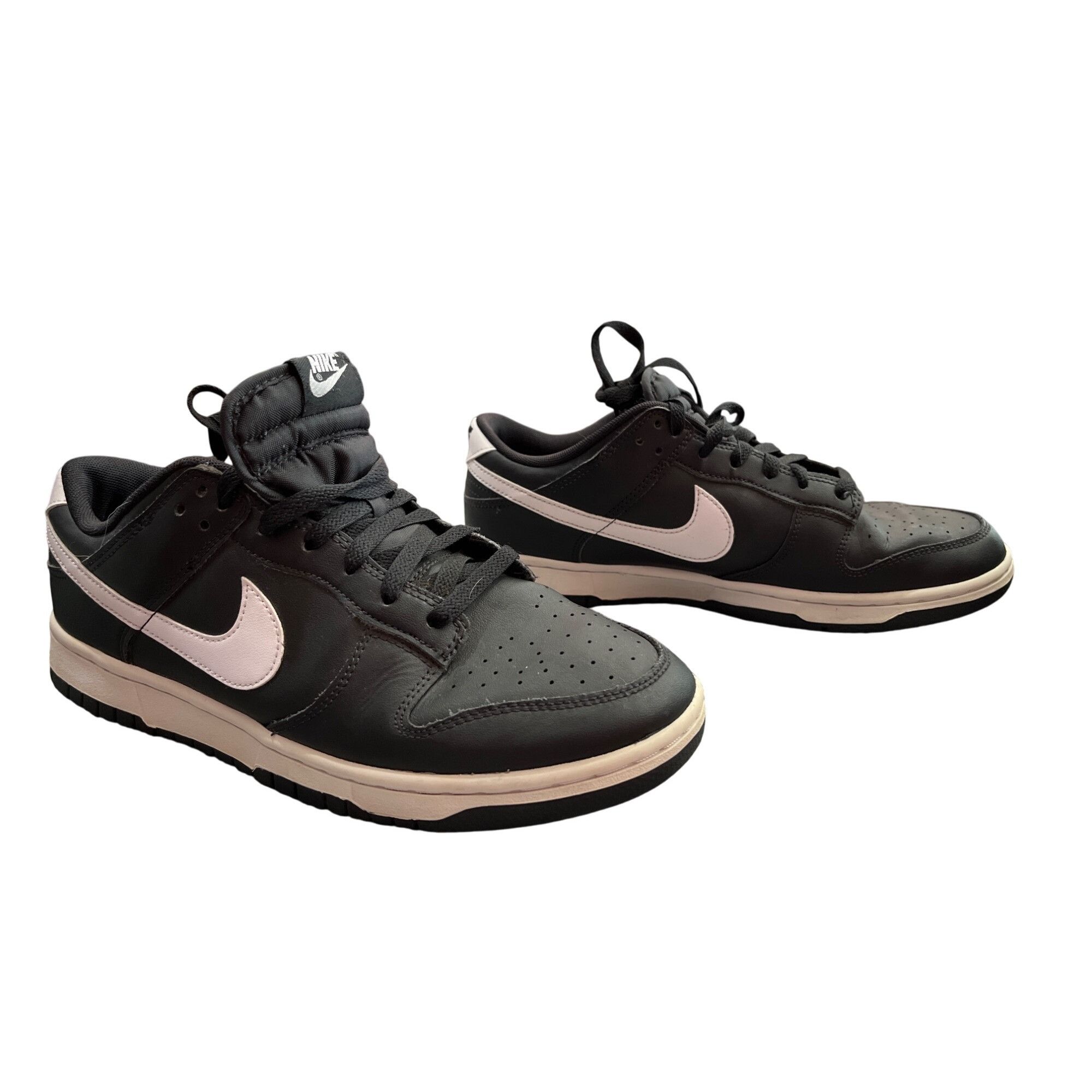 Nike Nike Mens Dunk Low Sneakers Black White Size 10 SKU 8954 Size US 10 / EU 43 - 4 Thumbnail