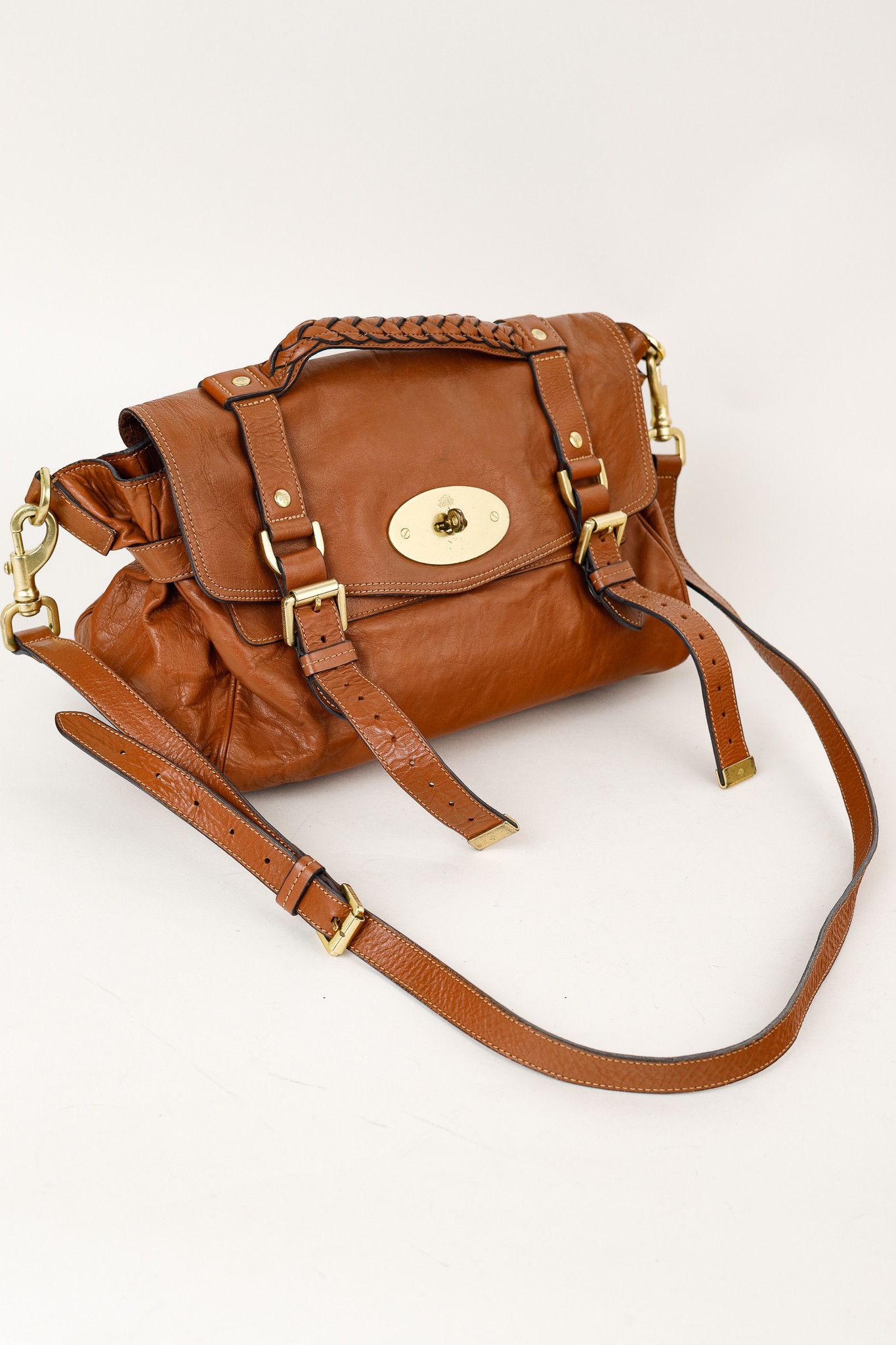 Mulberry Mulberry Alexa Oak Soft Buffalo Leather Satchel Size ONE SIZE - 6 Thumbnail