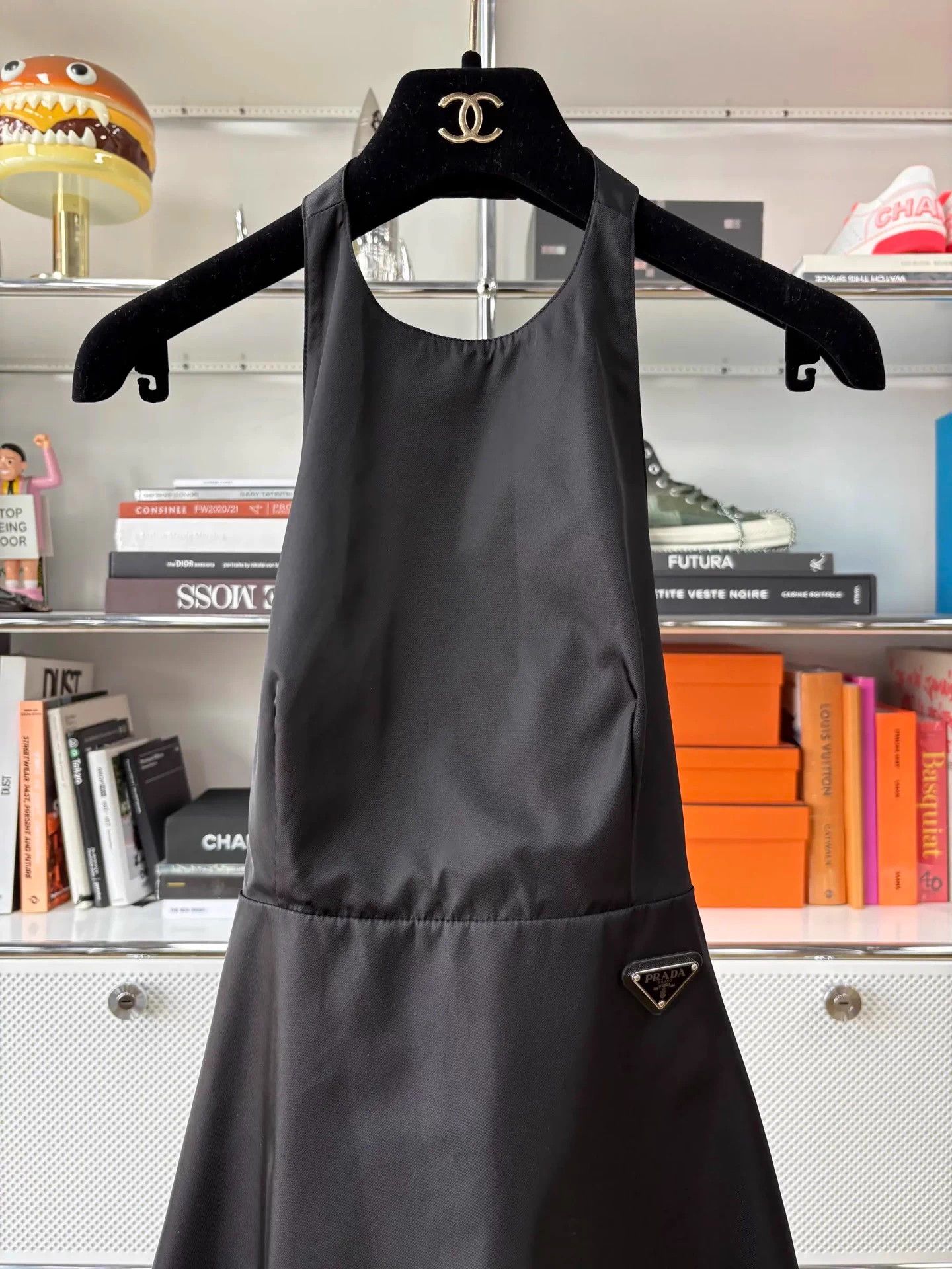 Prada Prada Limited Black Triangle Logo Halter Backless Dress IT38 Size XS / US 0-2 / IT 36-38 - 2 Thumbnail