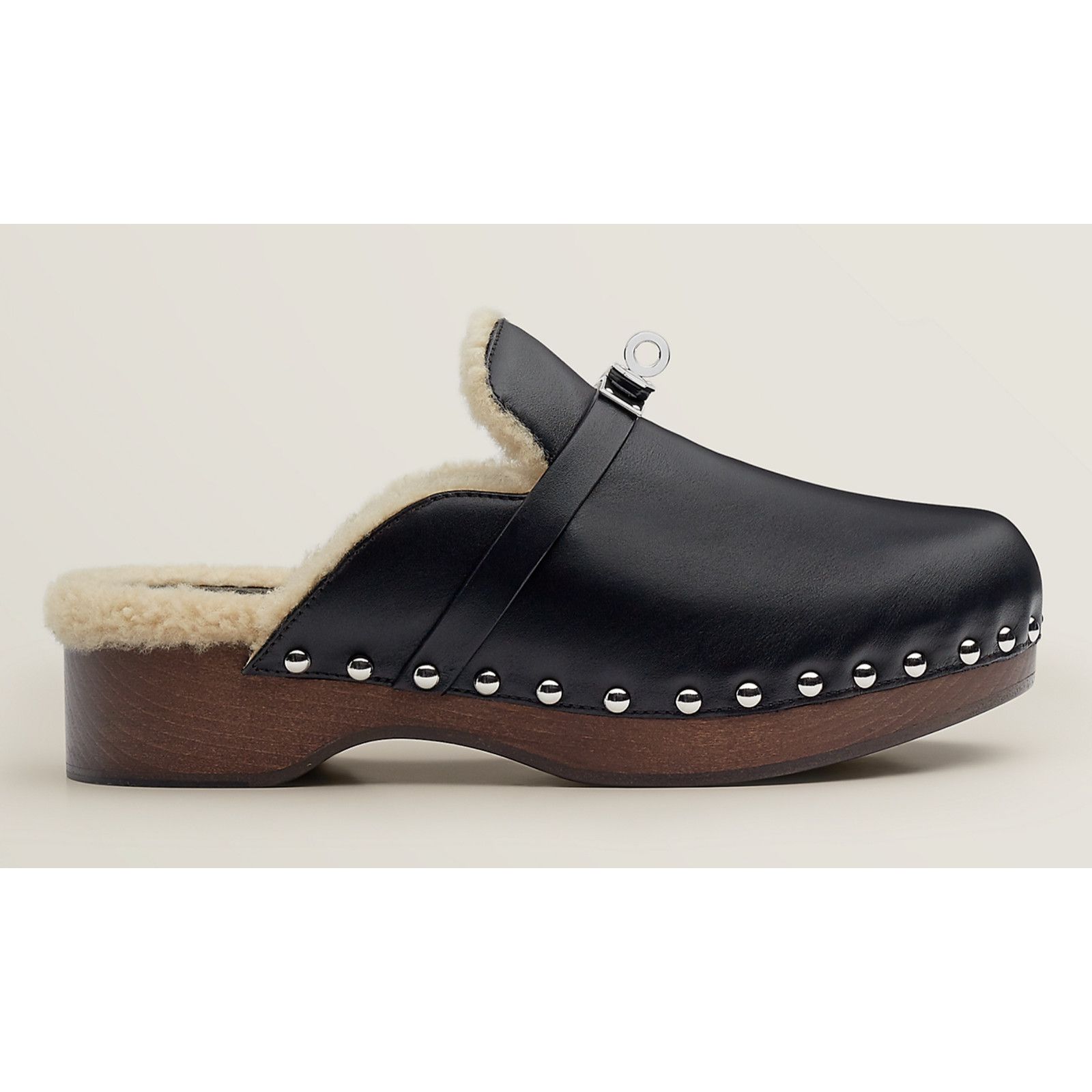 Hermes Hermes Mule Leather Kelly Lock Shearling Fur Slide Flat 37 Size US 7 / IT 37 - 5 Thumbnail