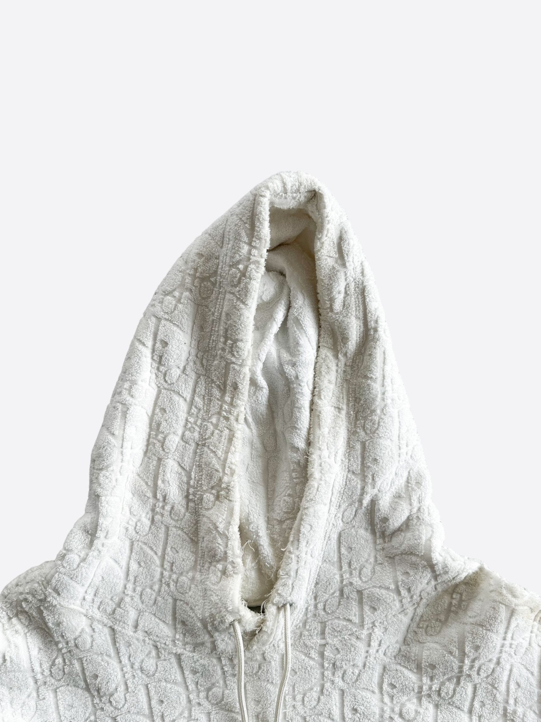 Dior Dior White Oblique Towel Hoodie Size US XL / EU 56 / 4 - 3 Thumbnail