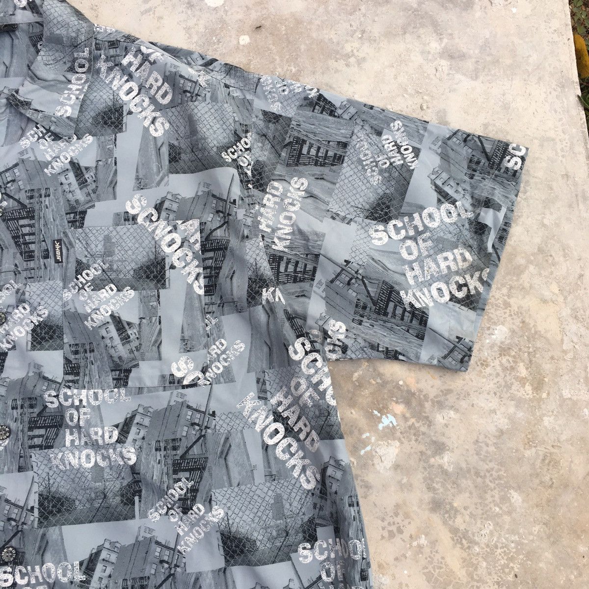 JNCO Vintage AOP SCHOOL OF HARD KNOCNKS BUTTON UP SHIRT Size US XXL / EU 58 / 5 - 5 Thumbnail
