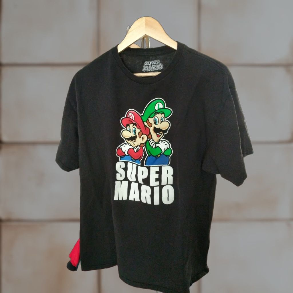 Nintendo VINTAGE Nintendo Super Mario brothers T Shirt XL Black Retro Men Mens Shirt XL Black Retro Nintendo Super Mario Size US XL / EU 56 / 4 - 1 Thumbnail