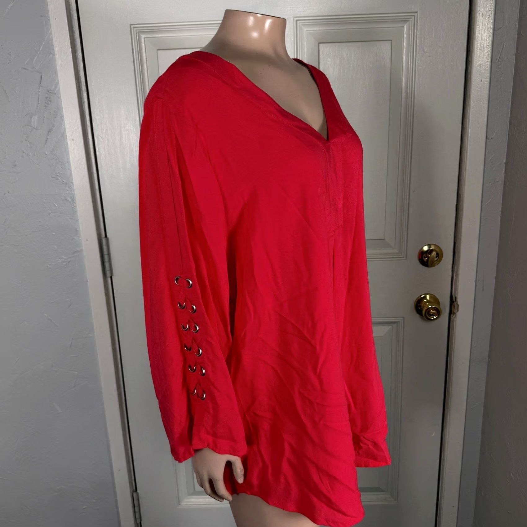 Vintage Chico's Shirt Blouse Viscose Pink Lace Button 3/4 Sleeve XL Women Casual Business Shirt Top Blouse Size XL / US 12-14 / IT 48-50 - 5 Thumbnail