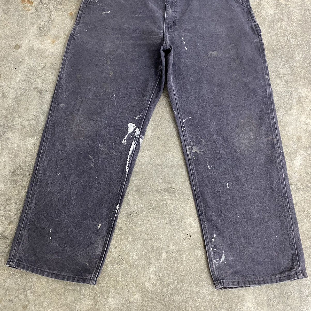 Carhartt VTG Carhartt Faded Petrol Blue Spaltter Carpenter Work Pants Size US 38 / EU 54 - 3 Thumbnail