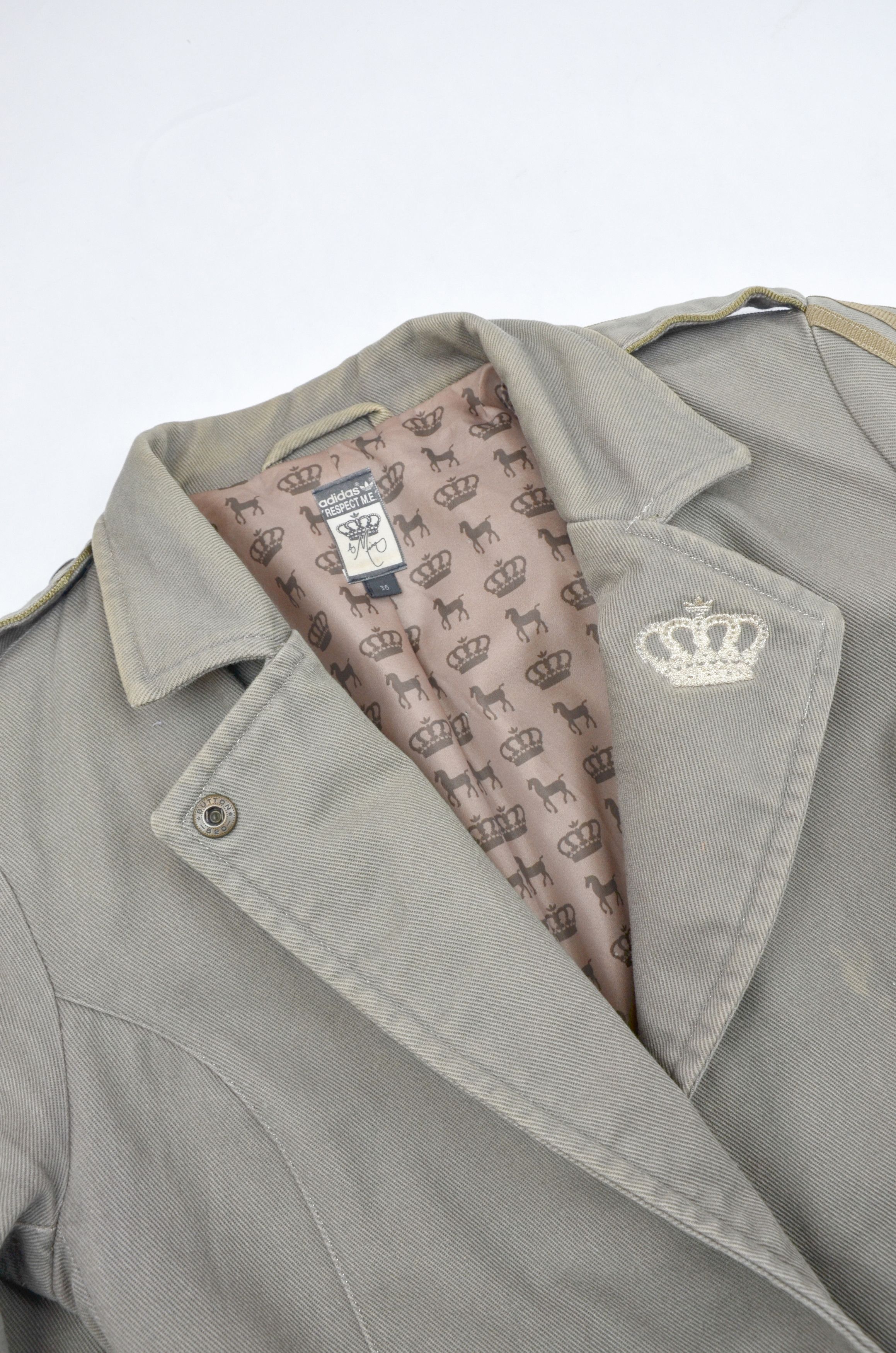 Adidas Adidas Vintage Respect Me Crown Khaki Coat Missy Elliott S Size S / US 4 / IT 40 - 7 Thumbnail
