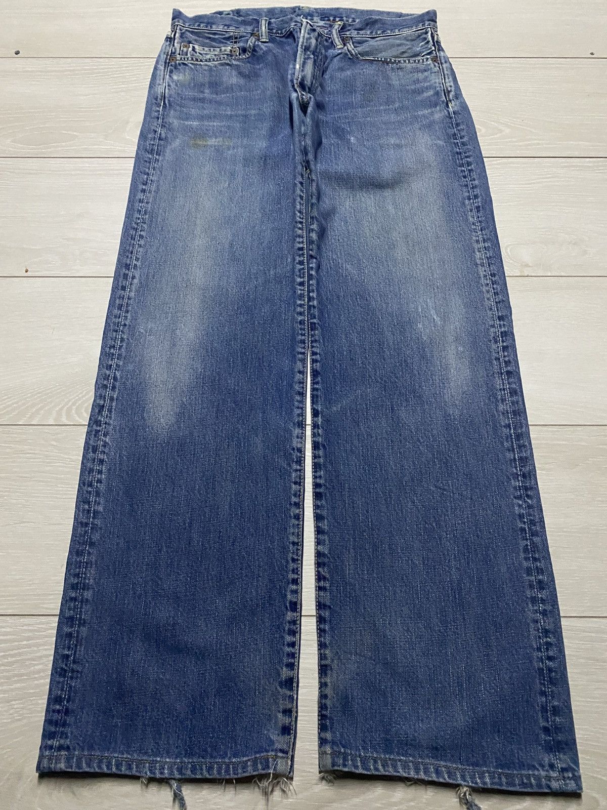 45rpm 45Rpm Grunge Distressed Baggy Wide Leg Jeans Size US 31 - 1 Thumbnail