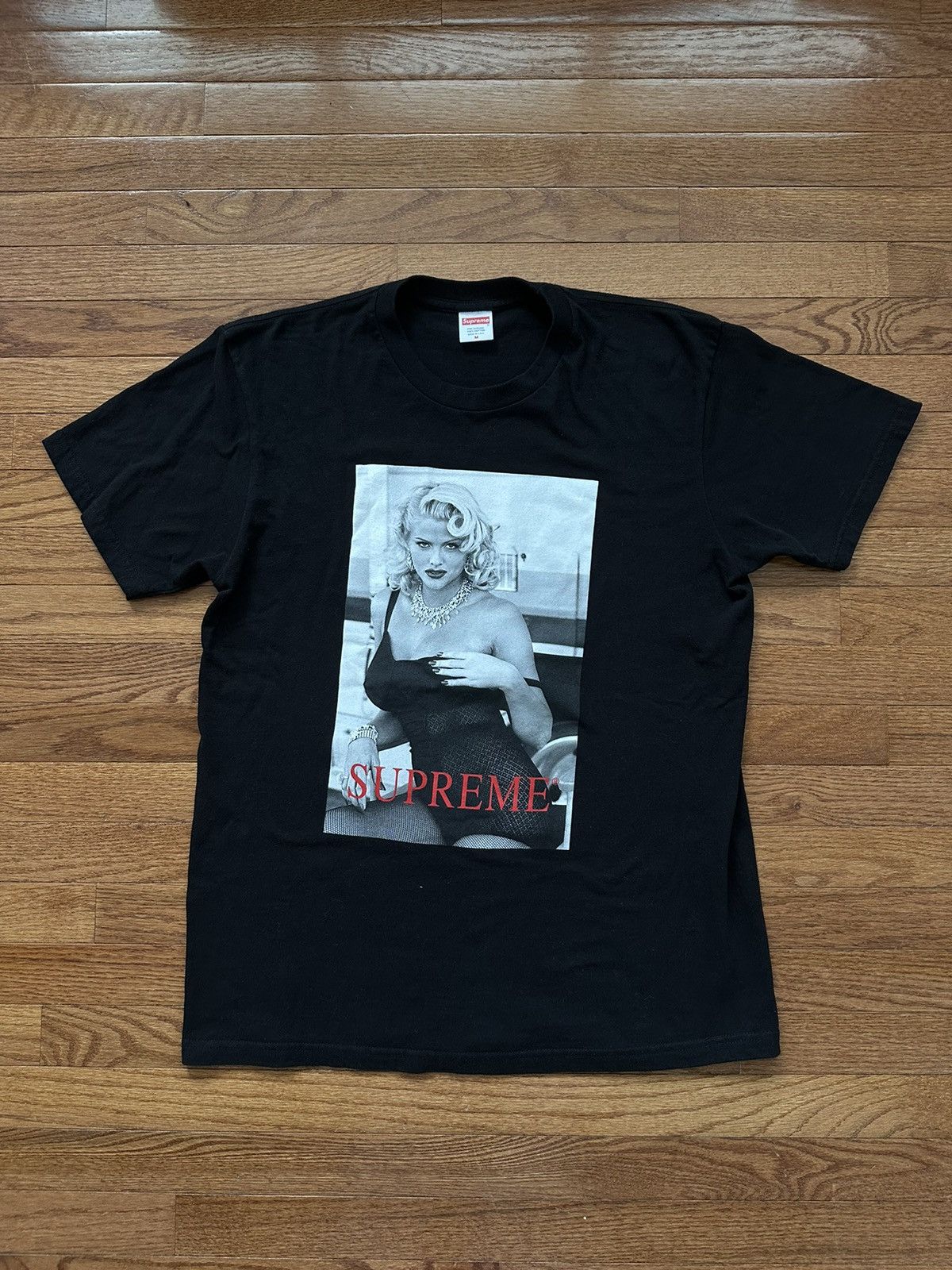image of Supreme Anna Nicole Smith Tee in Black, Men's (Size Medium)