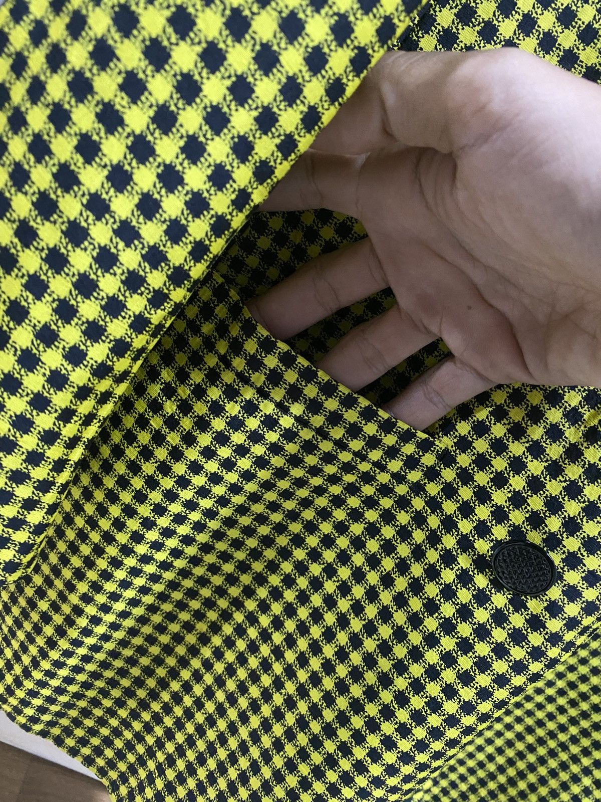 Versace Vintage Gianni Versace Silk Checked Pattern Design Jacket Size US M / EU 48-50 / 2 - 11 Thumbnail