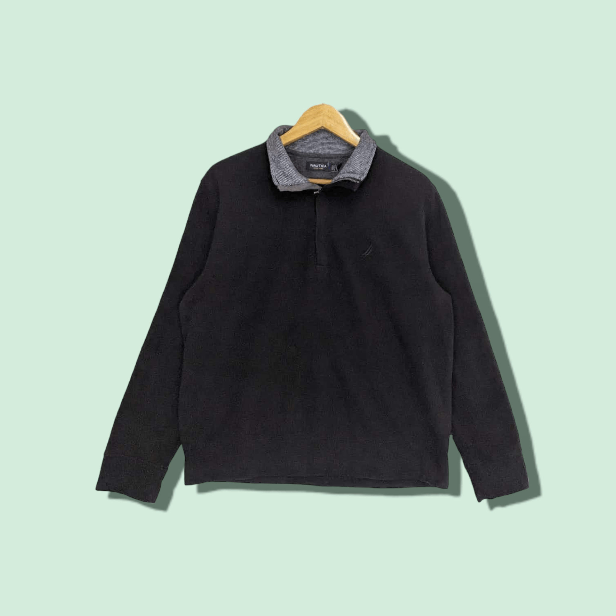 Nautica NAUTICA Plain Polo Jumper Sweatshirt Size US M / EU 48-50 / 2 - 1 Thumbnail