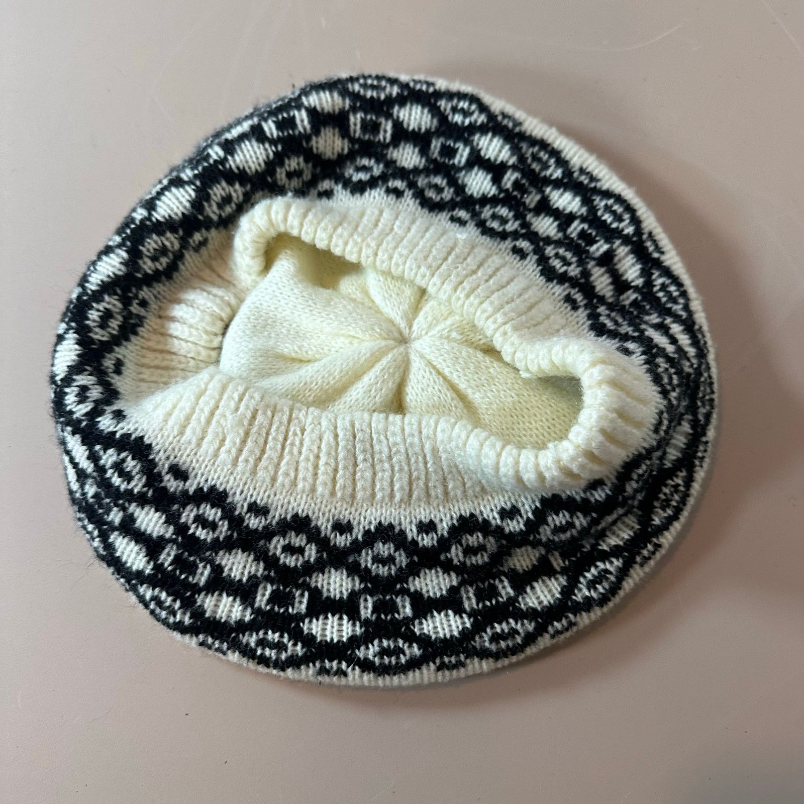 Other Vintage Hat Slouchy Fair Isle Beanie Beret Women 90s 80s Size ONE SIZE - 6 Thumbnail
