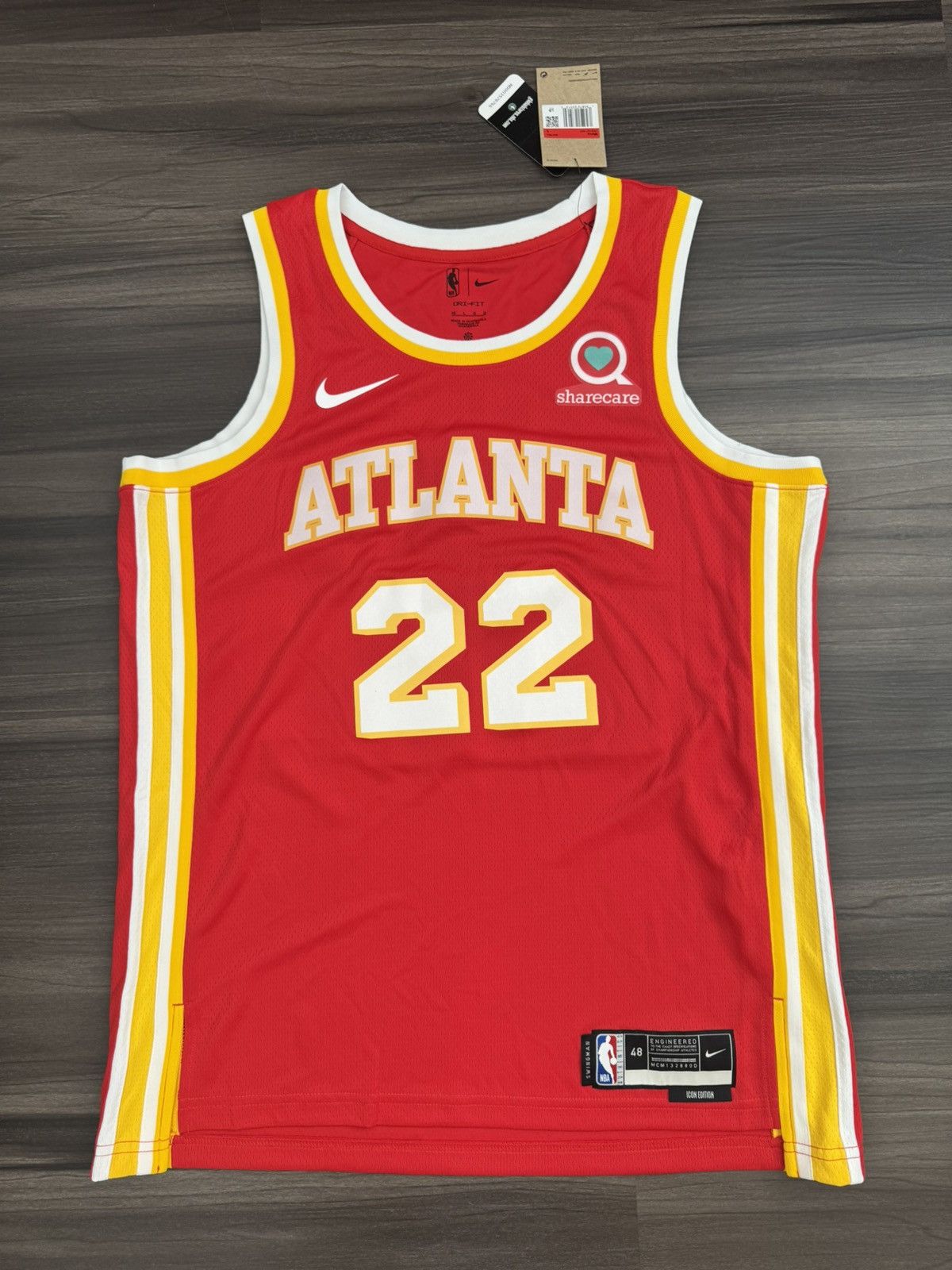 Nike Atlanta Hawks #22 NBA Swingman Icon Edition Dri-Fit Jersey Size US L / EU 52-54 / 3 - 1 Thumbnail