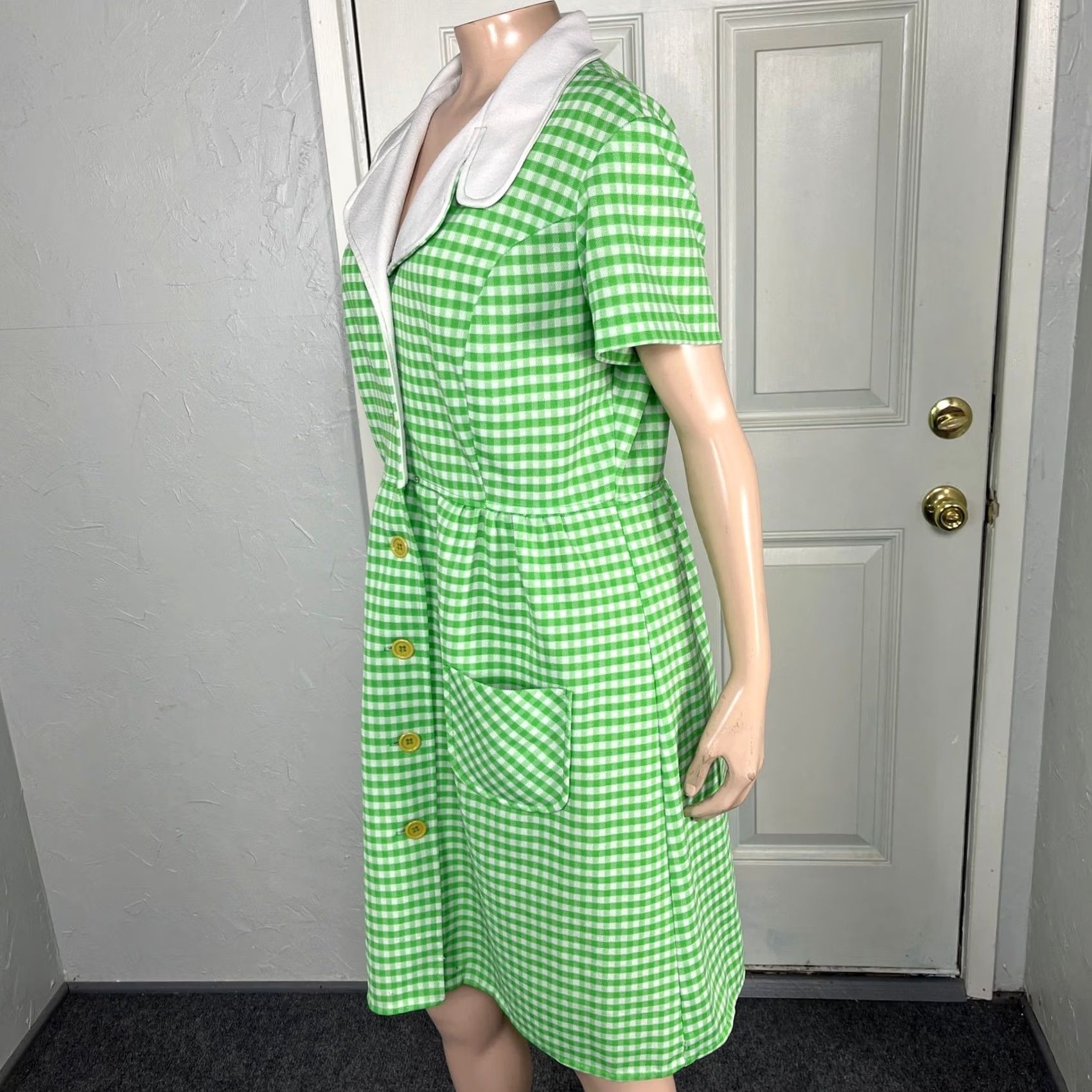 Sears Vintage 70s Sears Fashions Womens Dress M Polyester Knit PP20 Size M / US 6-8 / IT 42-44 - 3 Thumbnail