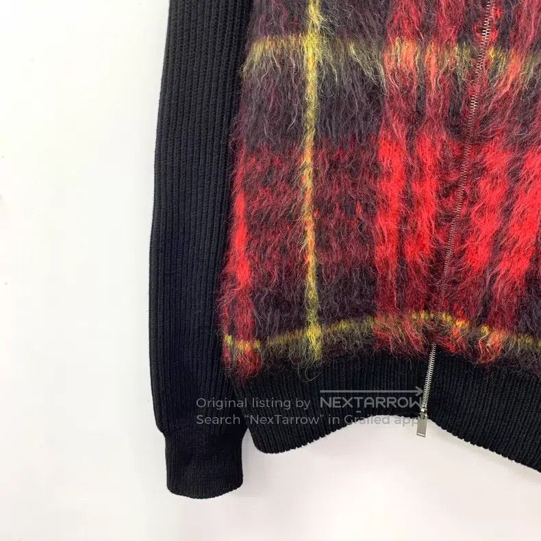 Alexander McQueen Alexander Mcqueen 24 black plaid mahair stand-up collar zi Size US S / EU 44-46 / 1 - 4 Thumbnail