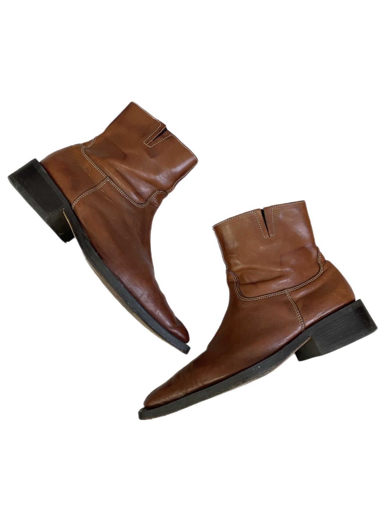 Other Western brown leather japanese opium boots avant garde y2k Size US 10 / EU 43 - 5 Thumbnail