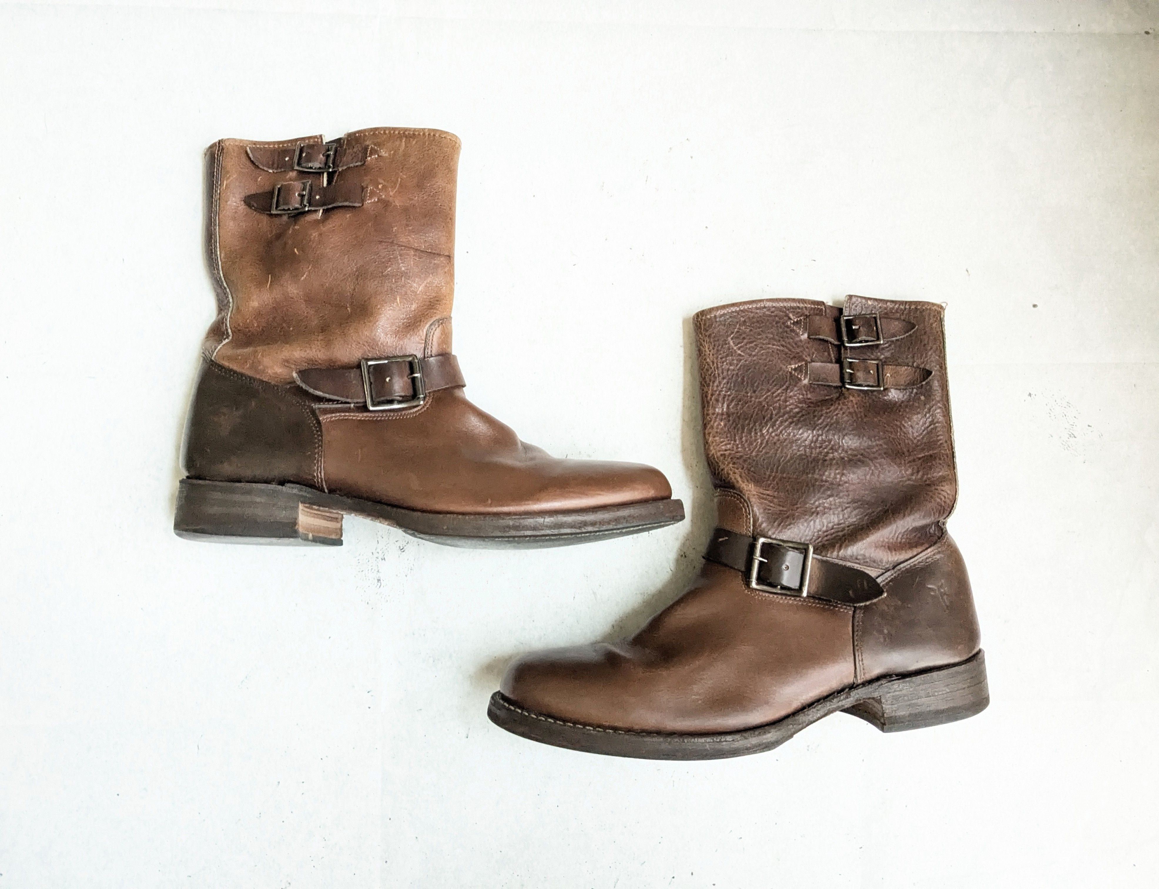 Frye Frye Engineer Boots Brown Leather 10.5 M Buckle Size US 10.5 / EU 43-44 - 1 Thumbnail