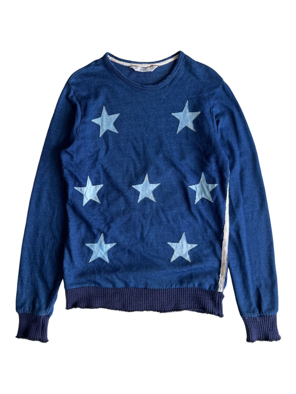 Giorgio Brato OG Giorgio Brato Lucky Star Leather Indigo Dyed Knit Sweater Size US M / EU 48-50 / 2 - 1 Thumbnail