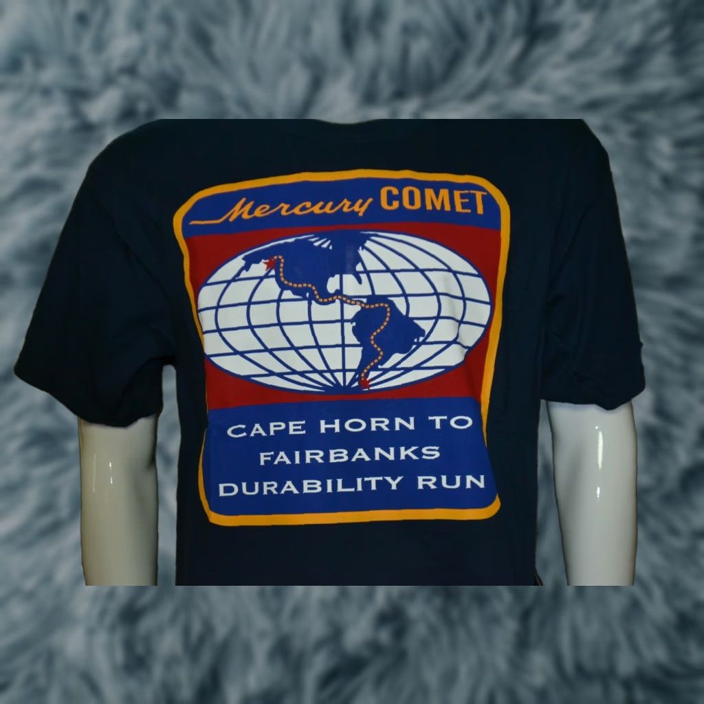 Gildan VINTAGE Mercury Comet Durability Run Blue Gildan T-Shirt Large Mens 1960s Racing 60s Graphic Tee Size US L / EU 52-54 / 3 - 1 Thumbnail