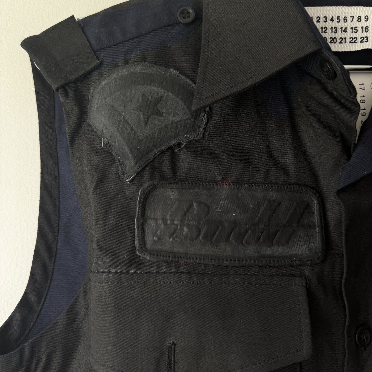 Maison Margiela SS2003 Martin Margiela Artisanal Black Painted Officer Vest Size US S / EU 44-46 / 1 - 3 Thumbnail