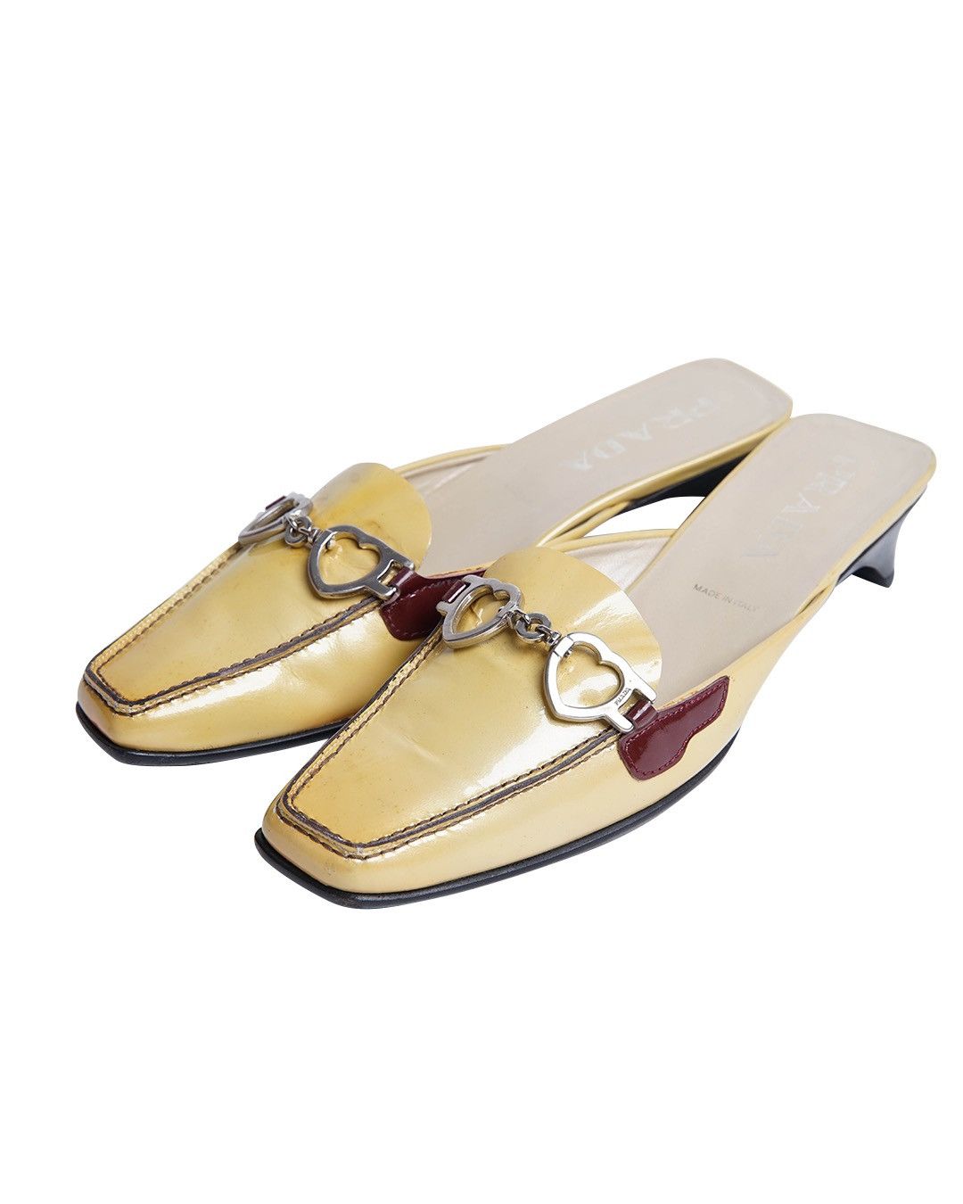 image of Prada S/s 2000 Mule Shoess Shoes in Yellow, Women's (Size 7.5)