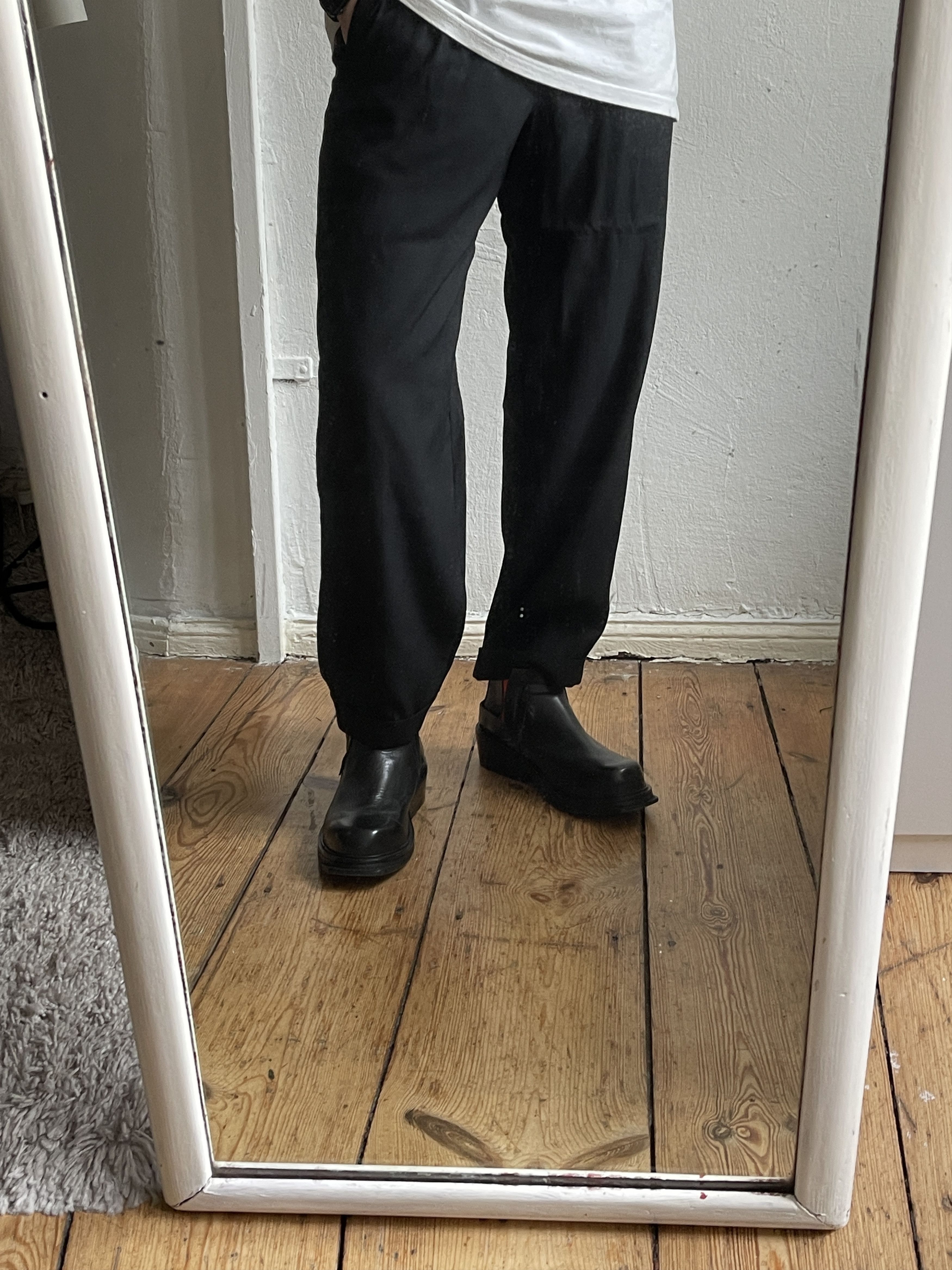 Armani Collezioni × Vintage Armani Collezioni Black Wool High Waist Formal Pants Size US 30 / EU 46 - 2 Thumbnail