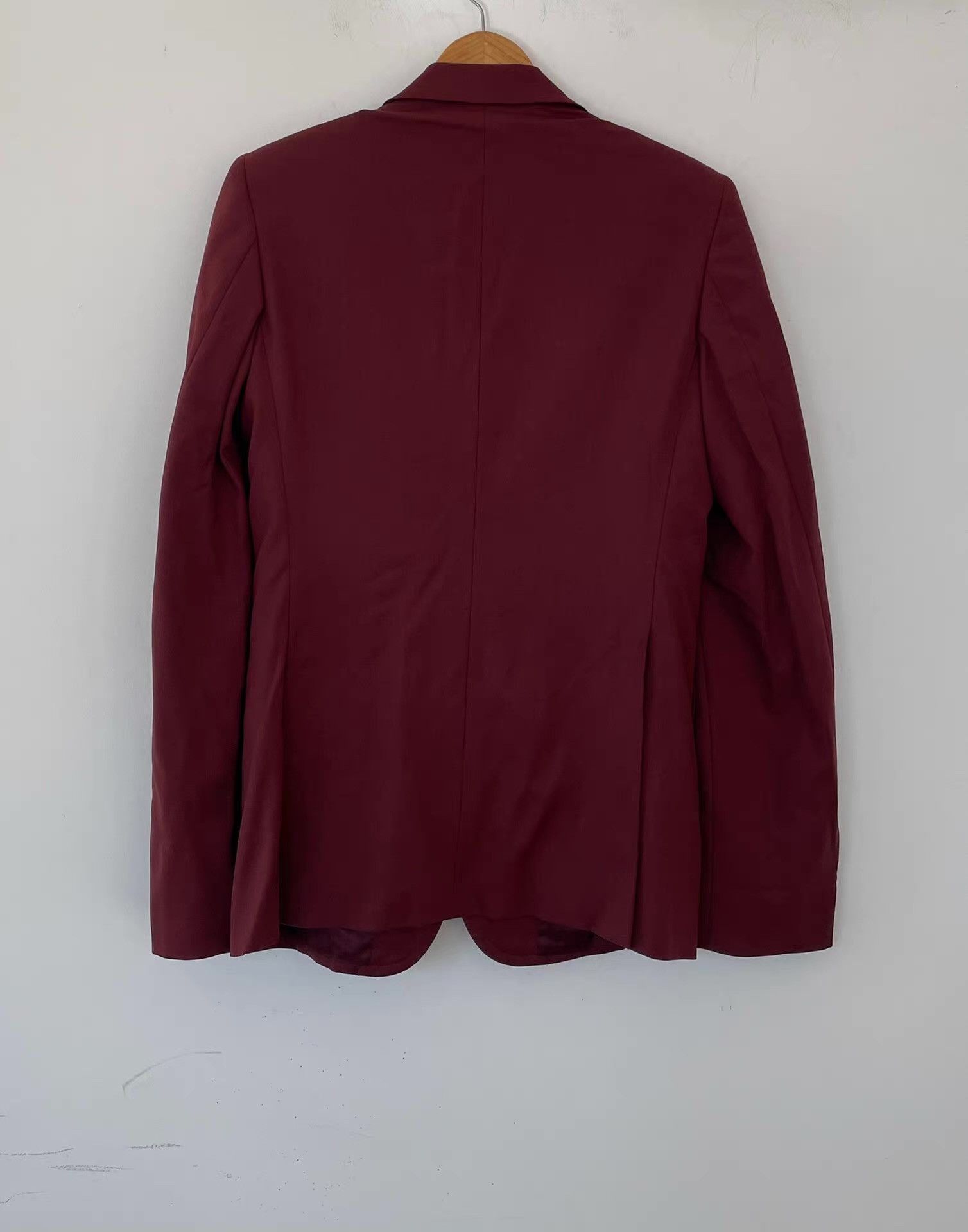 Prada Prada Men's Burgundy One-Button Wool Blazer Ｑ21 Size 50R - 6 Thumbnail