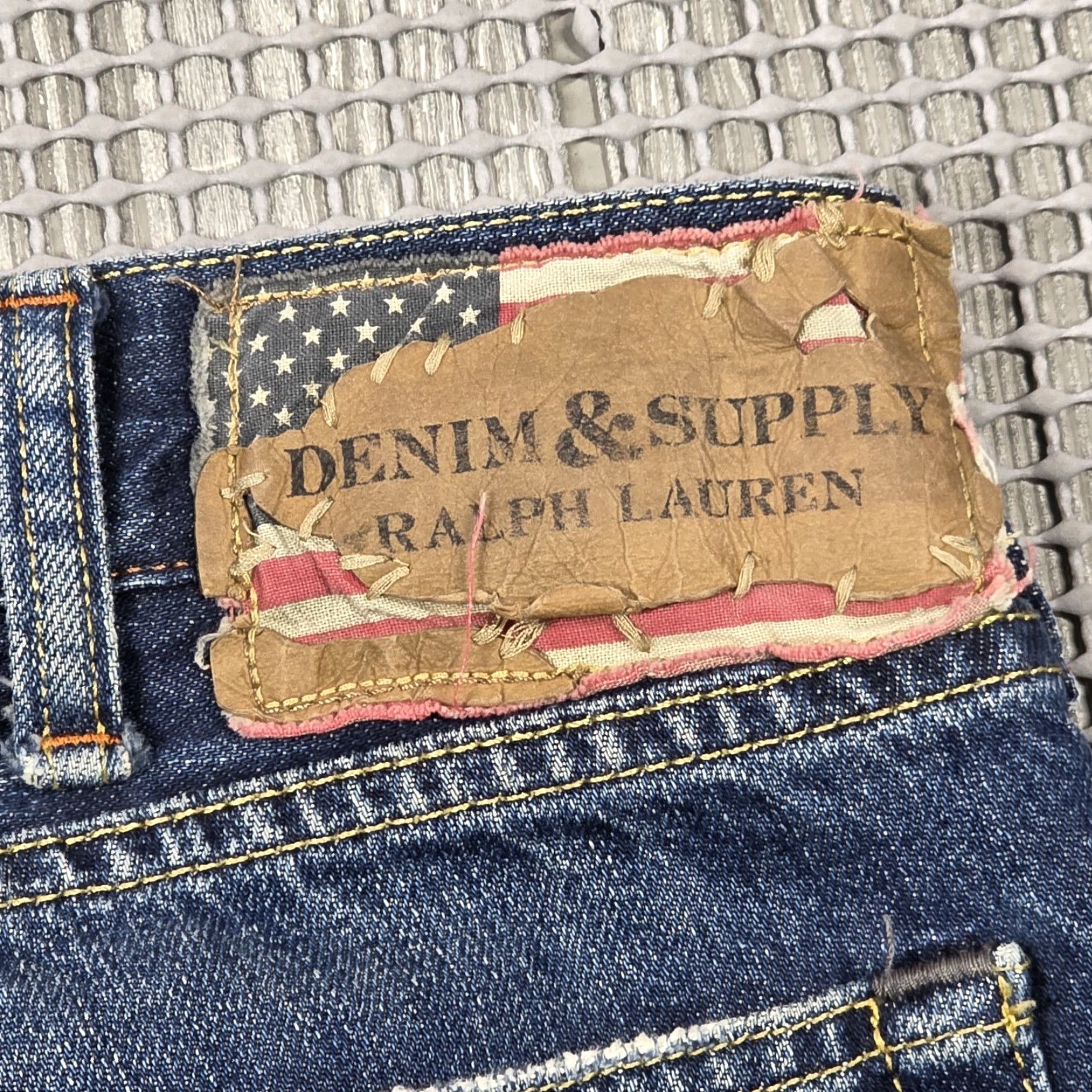 Ralph Lauren Denim & Supply Ralph Lauren Slim Fit Mens Jeans Dark Fade Distress Wash Size 38x30 Denim Jeans Straight 5-Pocket Mens Blue Regular Fit 38x30 Size US 38 / EU 54 - 7 Thumbnail