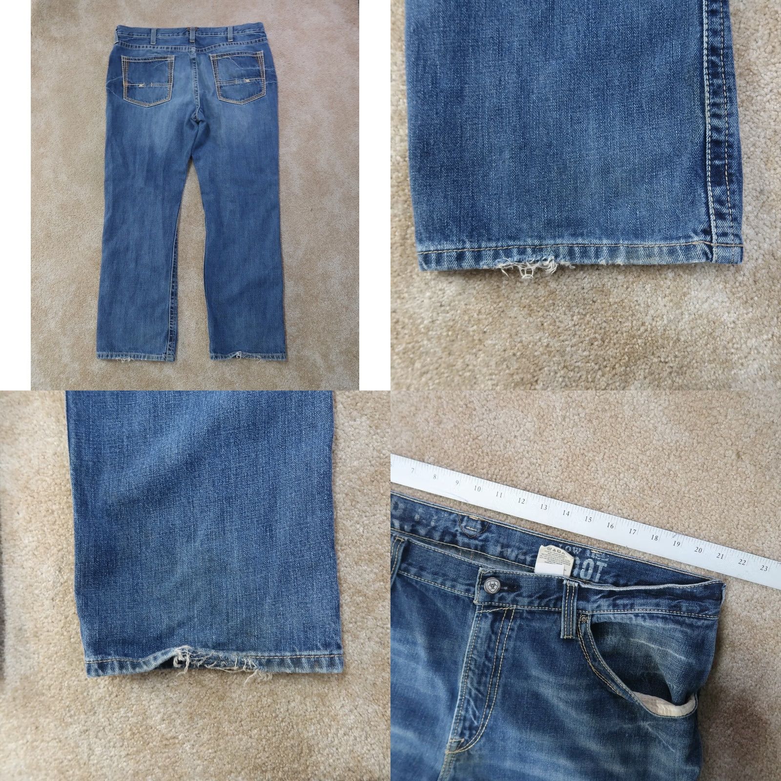 Ariat Ariat Jeans M4 Low Bootcut Men 40x32 Blue Denim Brand: Ariat Comfort Fit 5-Pocket Wear-Resistant Dark Wash Mens Size US 40 / EU 56 - 8 Thumbnail