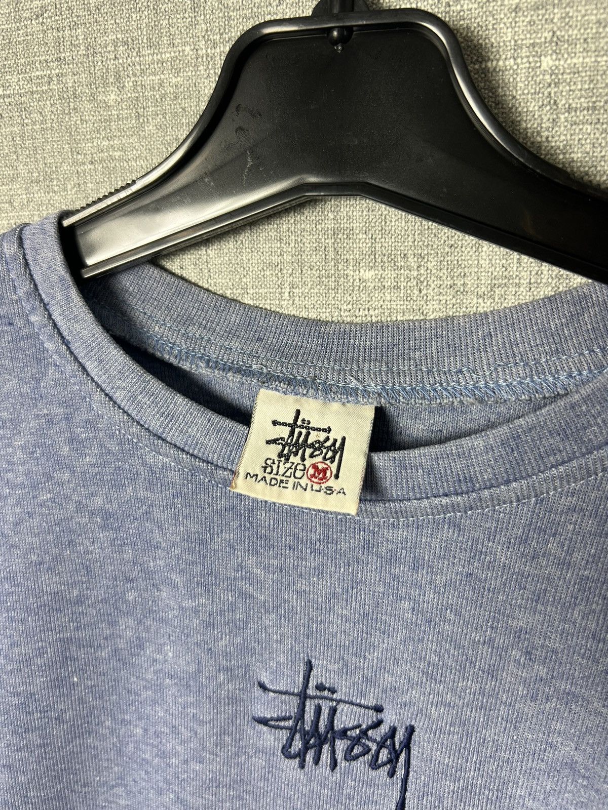 Stussy × Vintage Rare Vintage Stussy Made in USA Embroidered Center Logo Tee Size S / US 4 / IT 40 - 11 Thumbnail