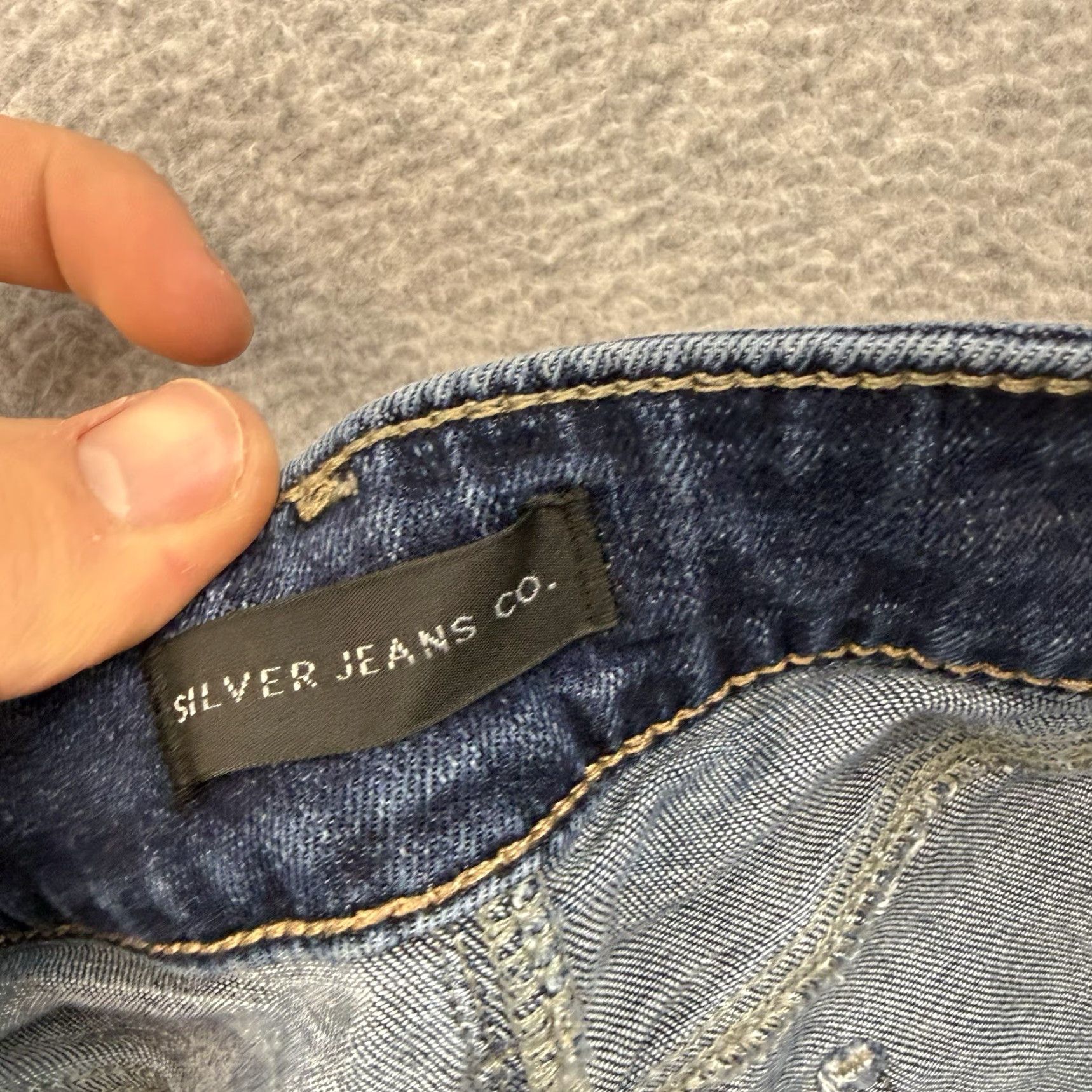 Denime Avery Silver Jeans Slim Boot Mens Denim Jeans 34x31 Dark Wash Cotton Pant Regular Size 34 Inseam 31 5-Pocket Denim Size US 34 / EU 50 - 7 Thumbnail