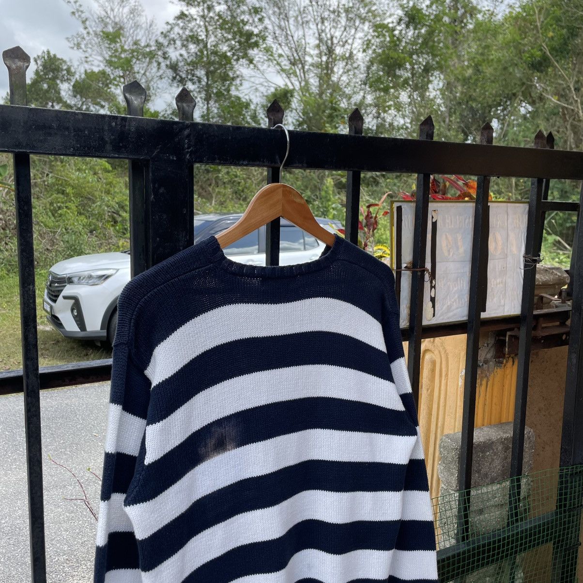 Polo Ralph Lauren 🔥Vintage Polo Ralph Lauren Zipper Pocket Striped Knitwear Size US S / EU 44-46 / 1 - 3 Thumbnail
