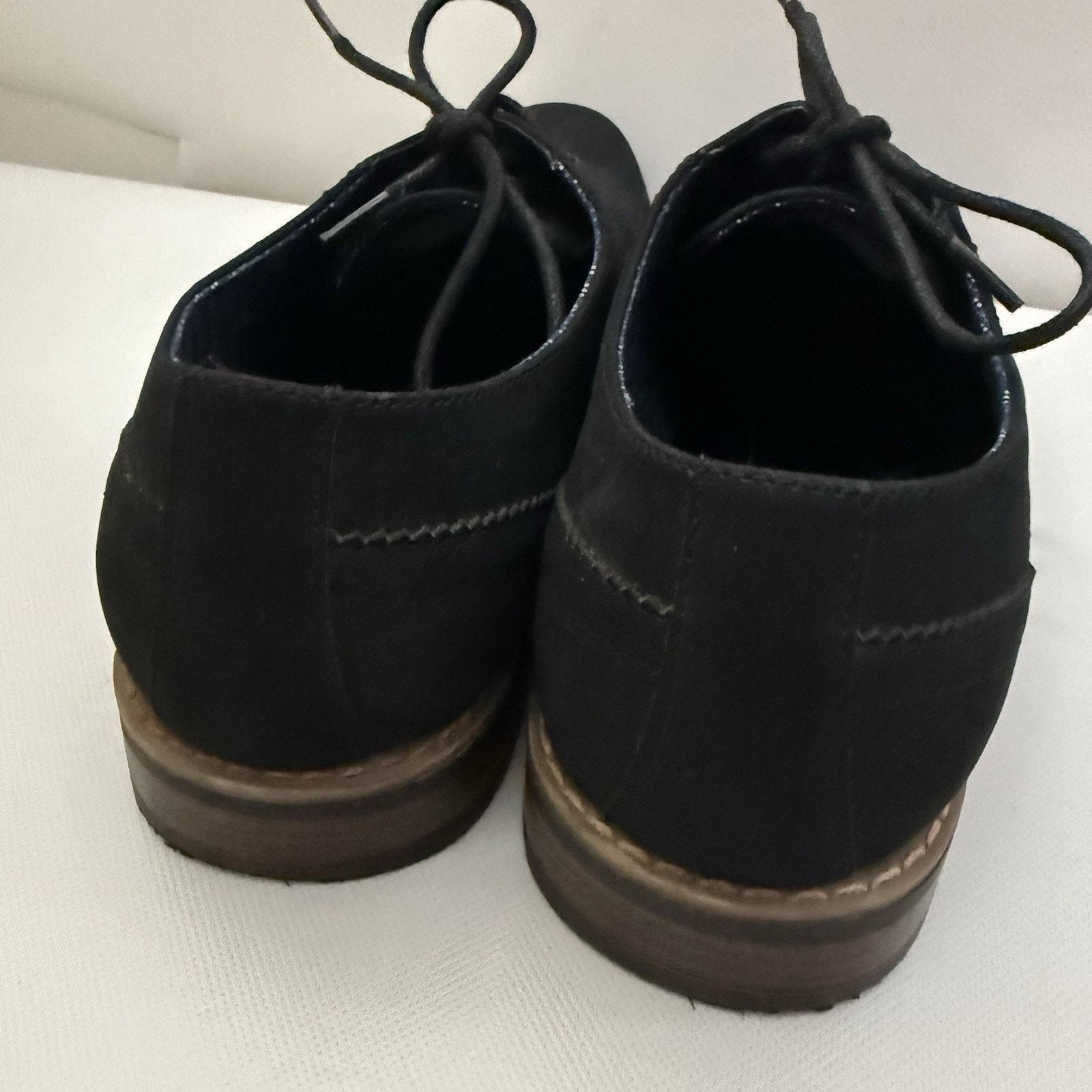 Perry Ellis Oxfords Mens 11w Black Dublin Lace Up Pointed Classic Office Size US 11 / EU 44 - 3 Thumbnail