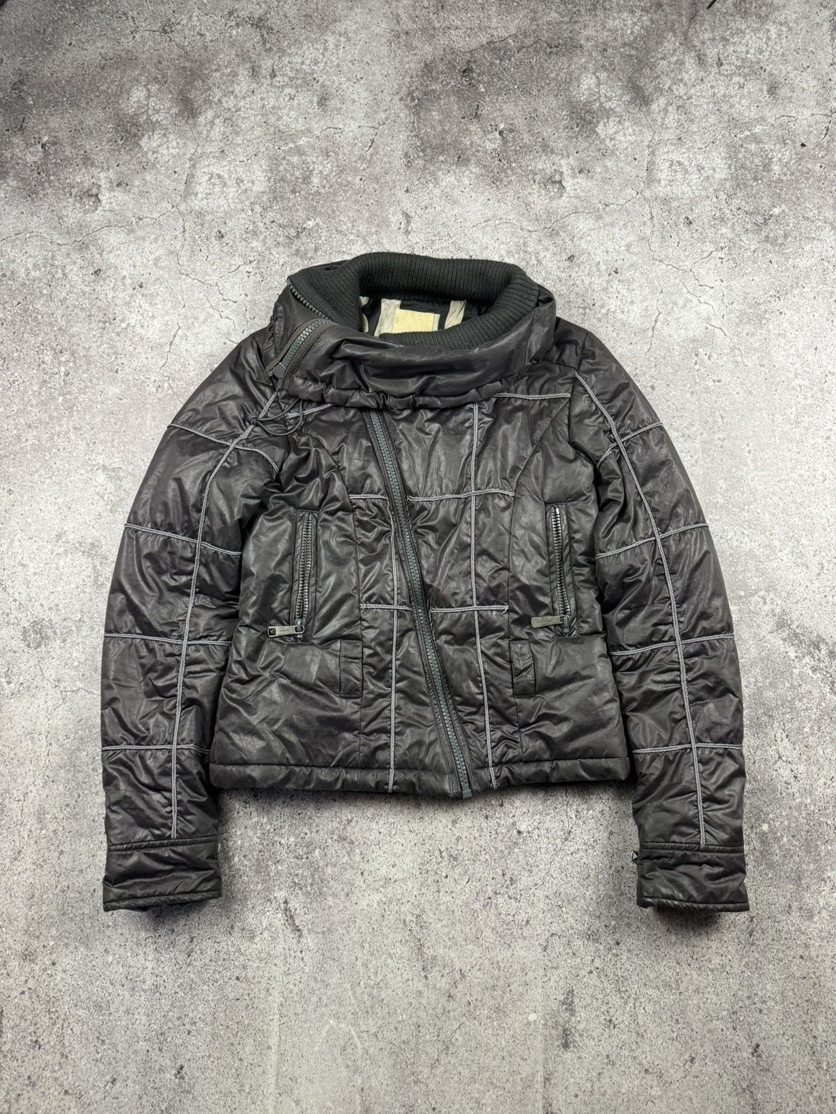 Diesel Y2K Vintage Patent Puffer Avant Garde Jacket Bomber