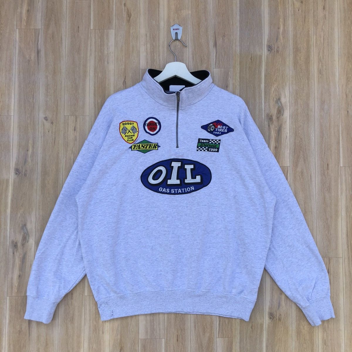 Vintage Vintage Oil Station Half Zipper Pullover Size US L / EU 52-54 / 3 - 1 Thumbnail