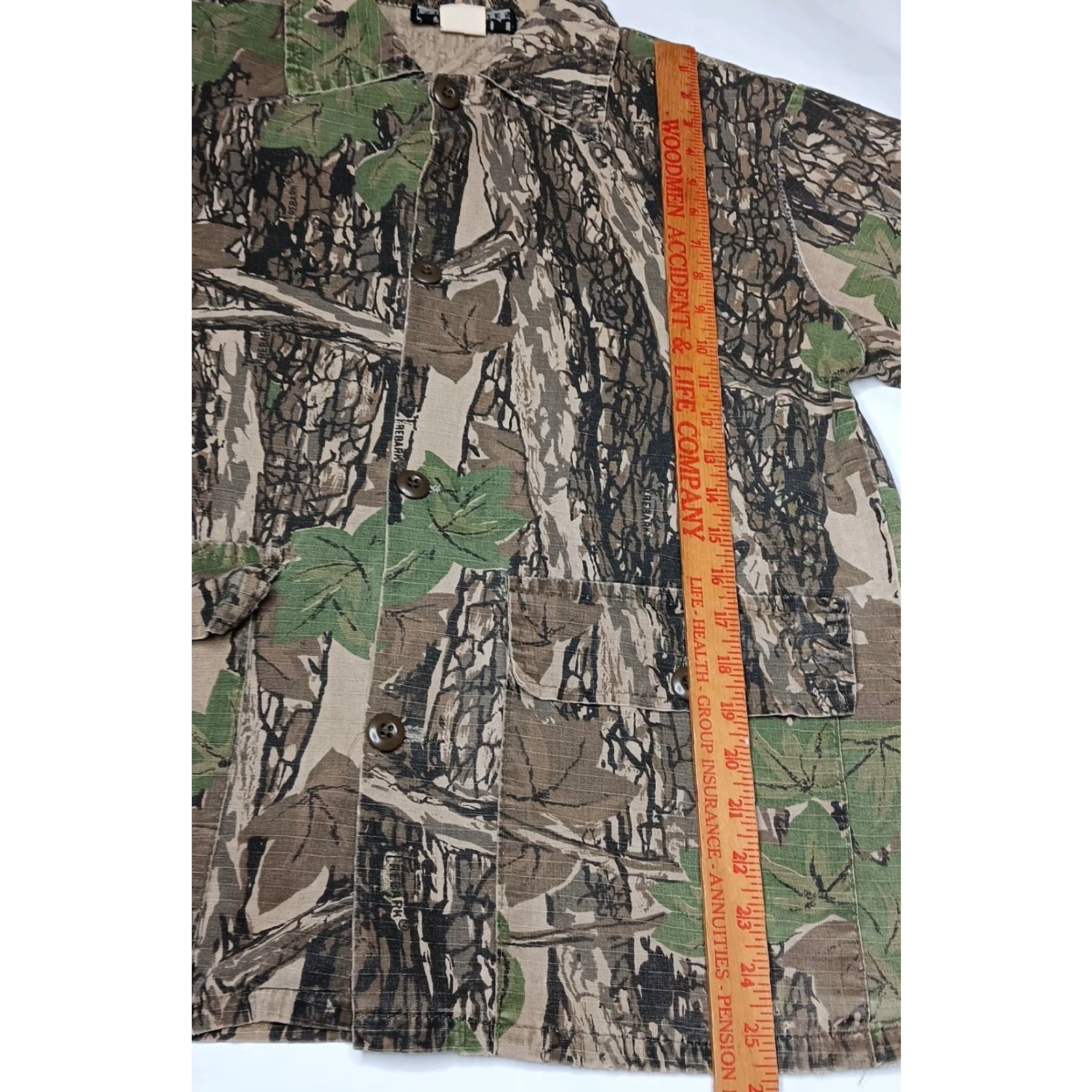 Bark VINTAGE Patriot Industries Jacket M Tree Bark Camo Hunting Distressed Outdoors Green and Brown Men Regular Lightweight Mid-Length Size US M / EU 48-50 / 2 - 7 Thumbnail
