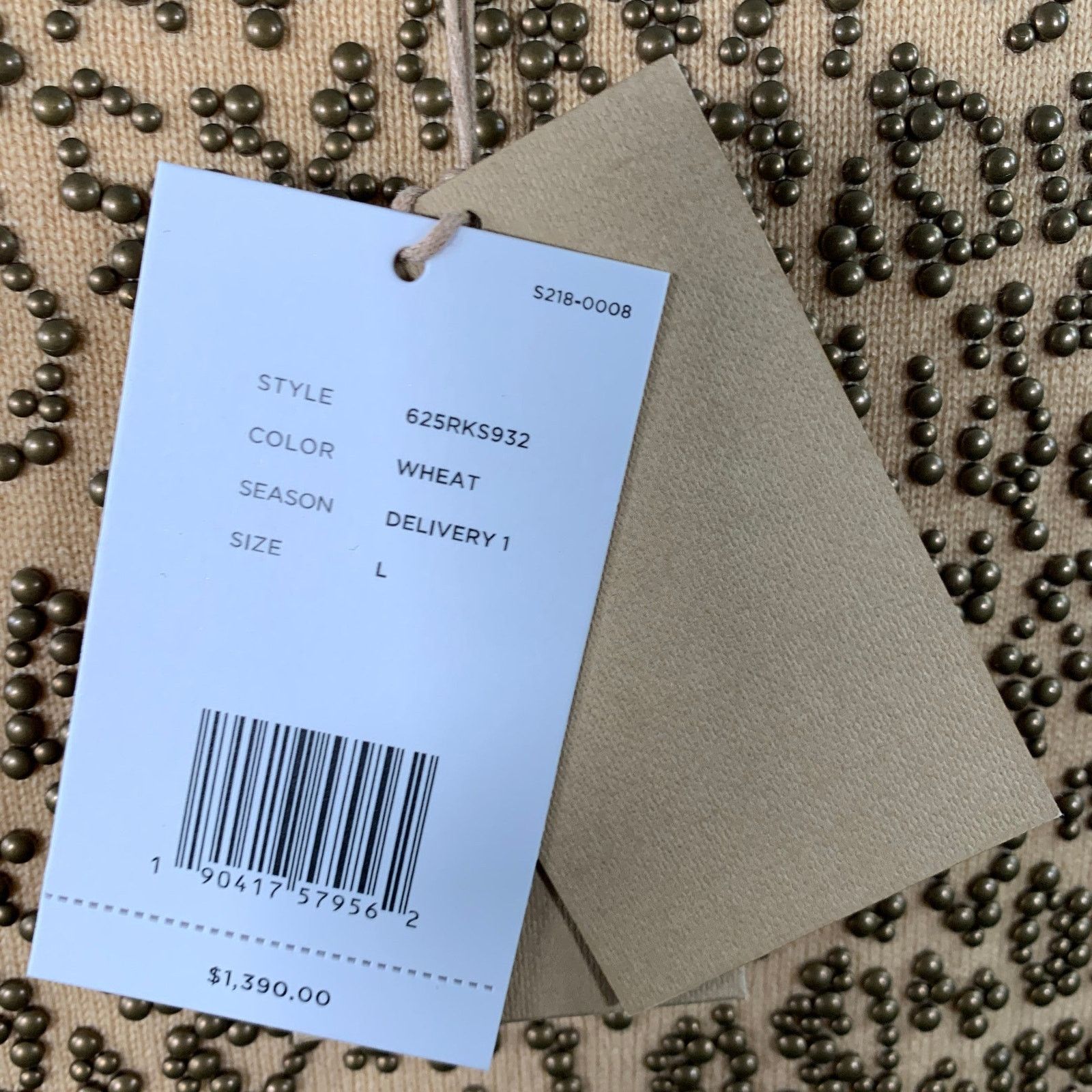 Michael Kors L Tan Copper Cashmere Studded Animal Print Sweater Size L / US 10 / IT 46 - 5 Thumbnail